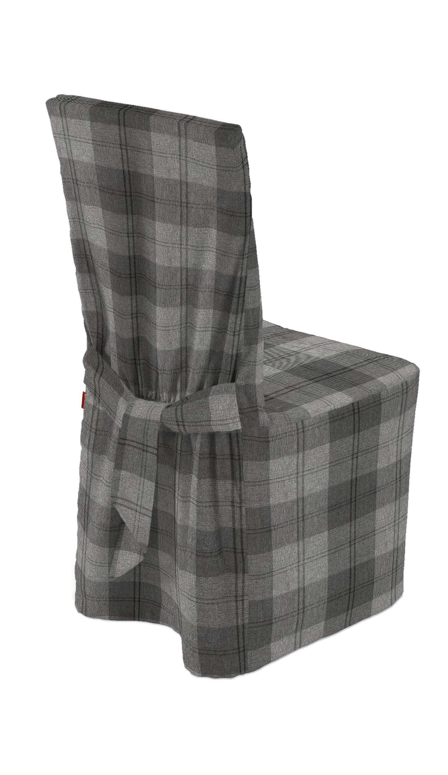 Chair cover colour grey fabric structured, patterned