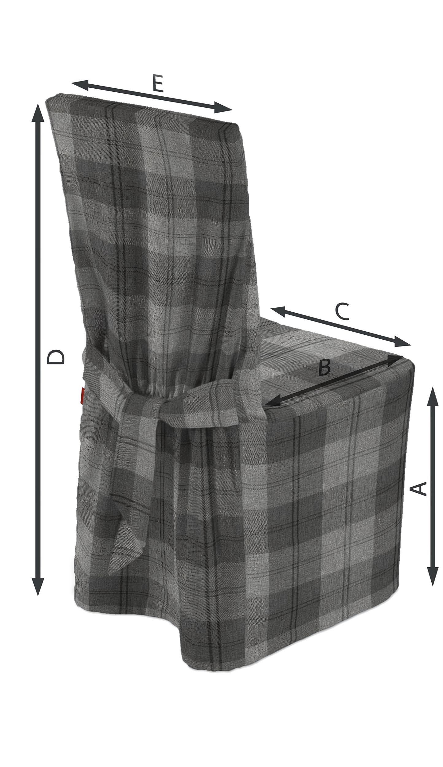 Chair cover colour grey fabric structured, patterned (hover)