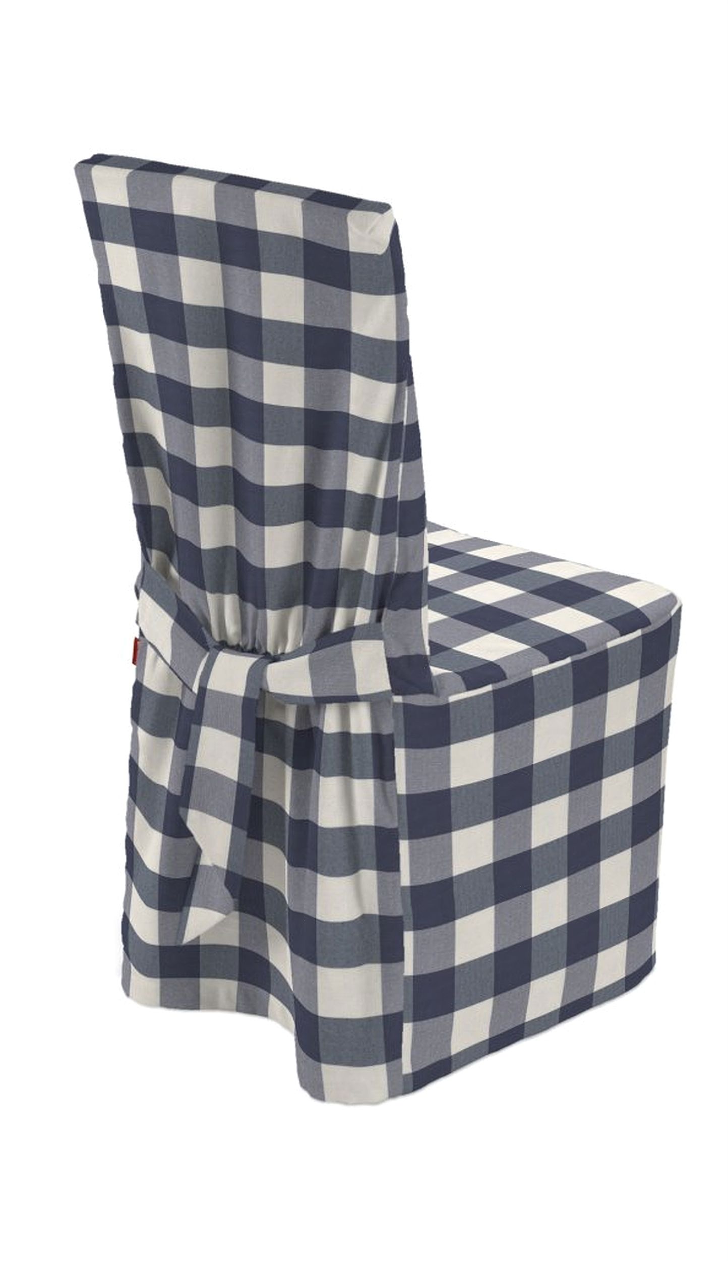 Chair cover colour navy blue fabric patterned