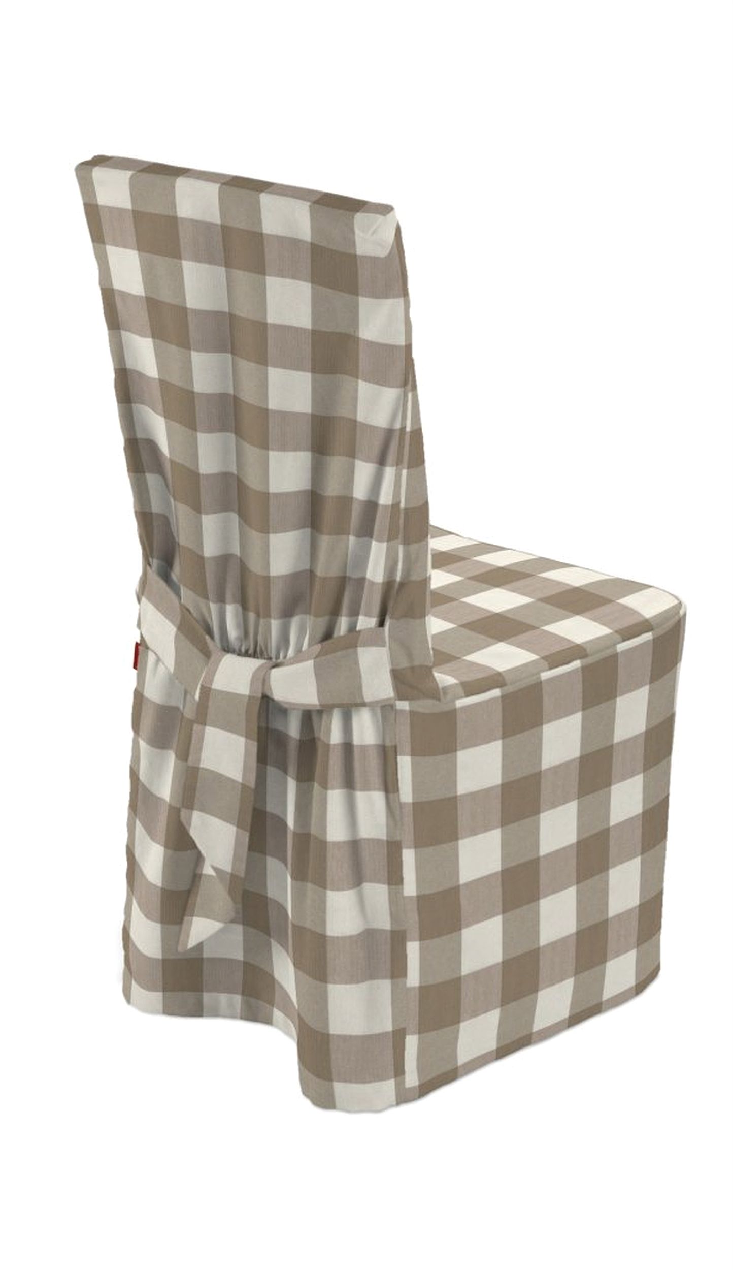 Chair cover colour beige fabric patterned