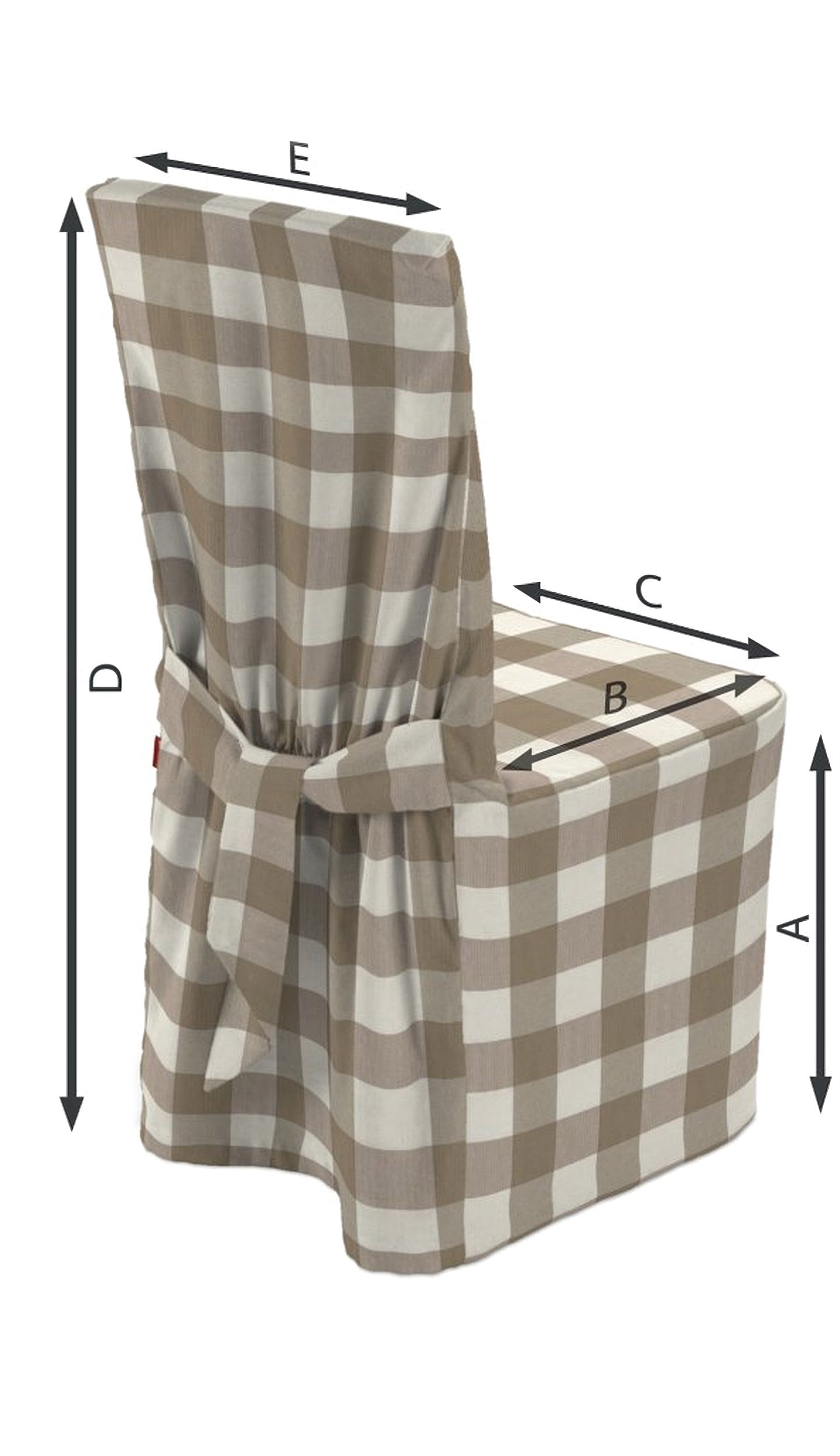 Chair cover colour beige fabric patterned (hover)
