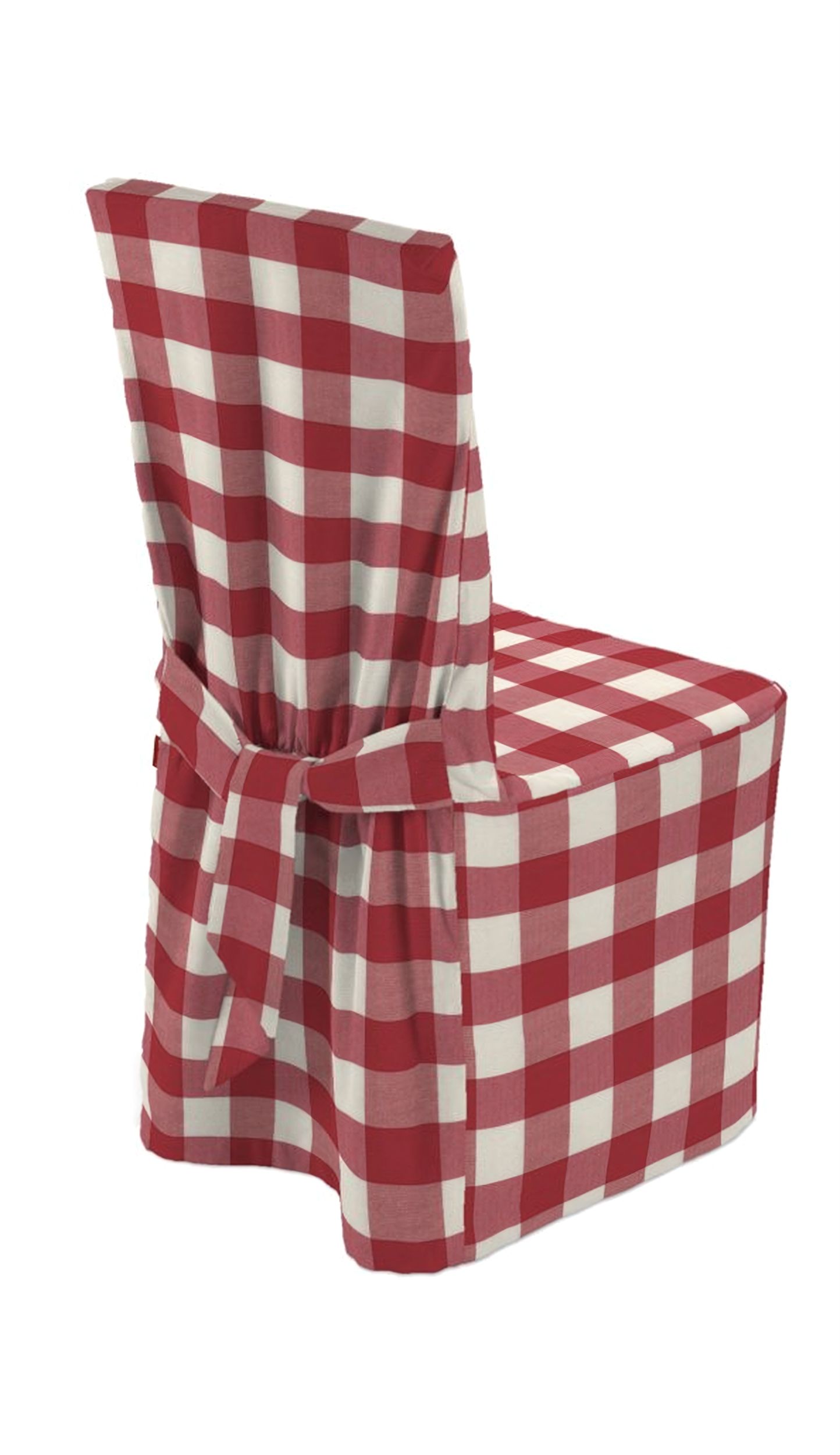 Chair cover colour red fabric patterned