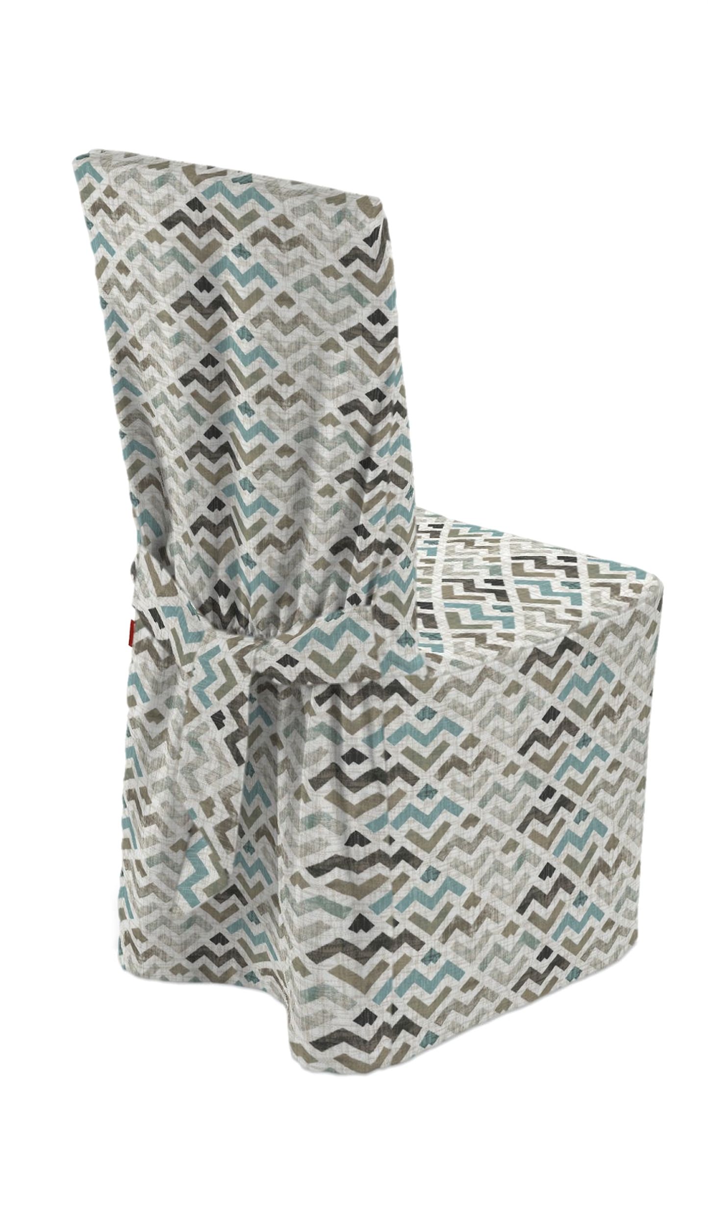 Chair cover colour brown fabric patterned