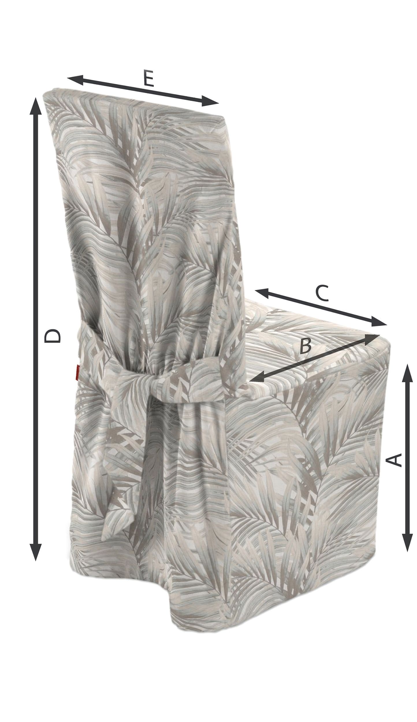Chair cover colour beige fabric patterned (hover)