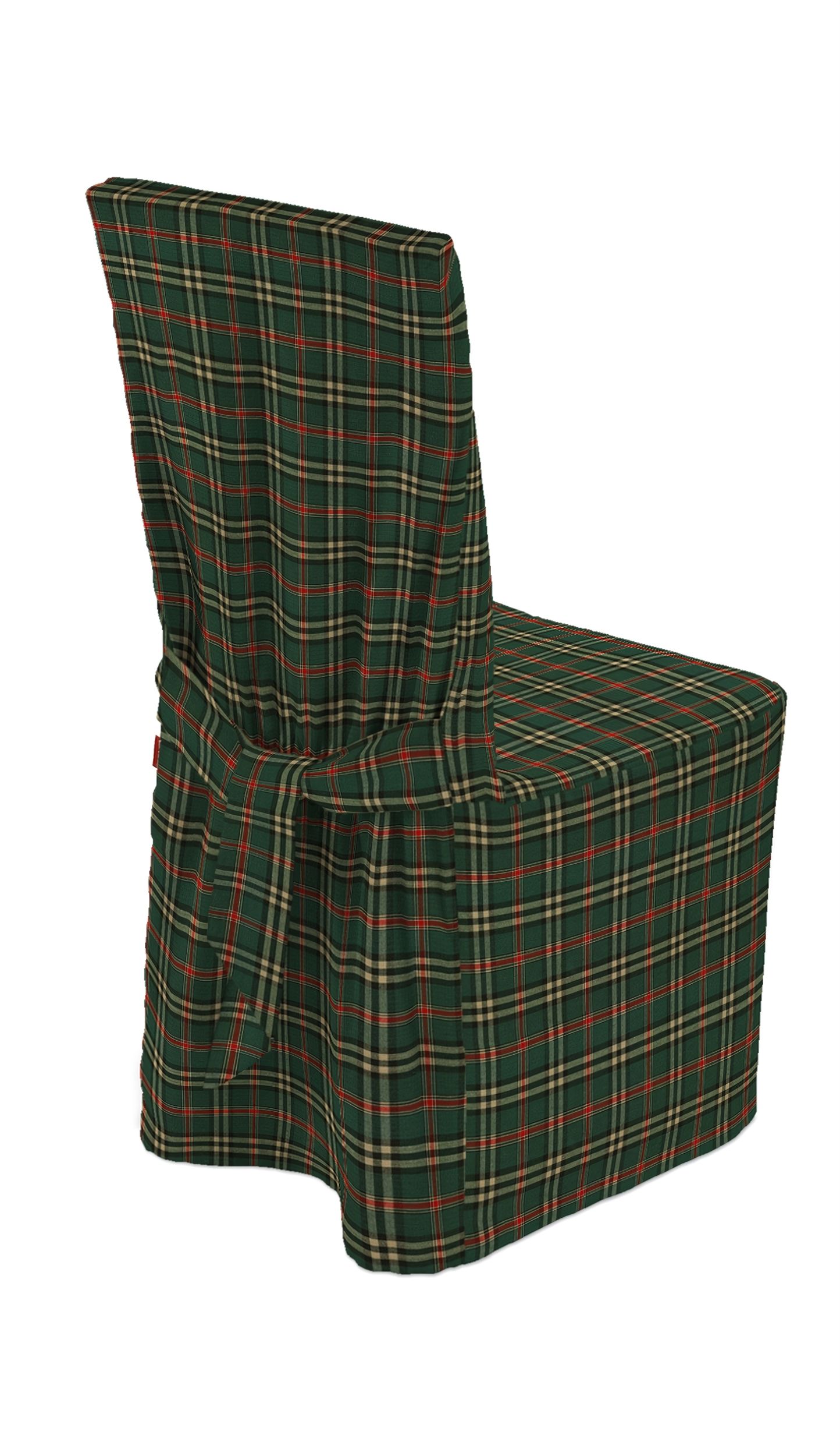 Chair cover colour green fabric patterned