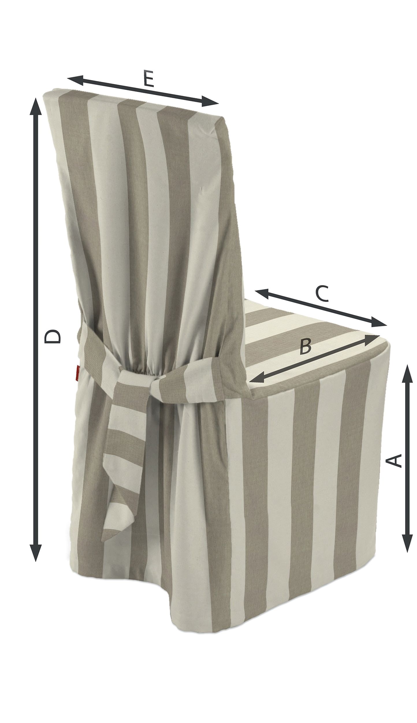 Chair cover colour beige fabric patterned (hover)