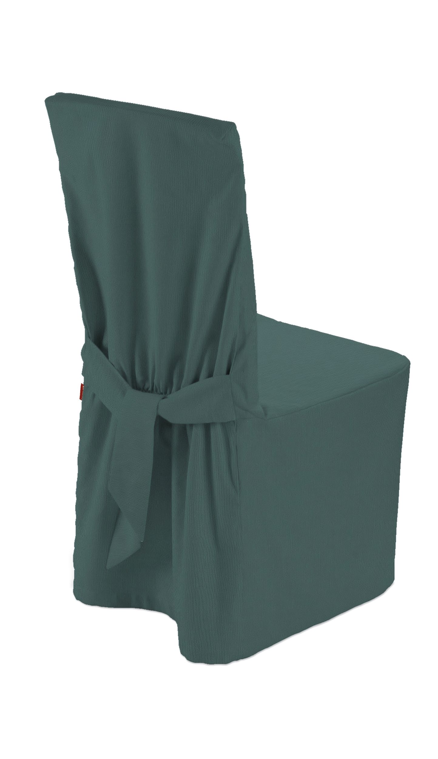 Chair cover colour green fabric semi-sheer, structured