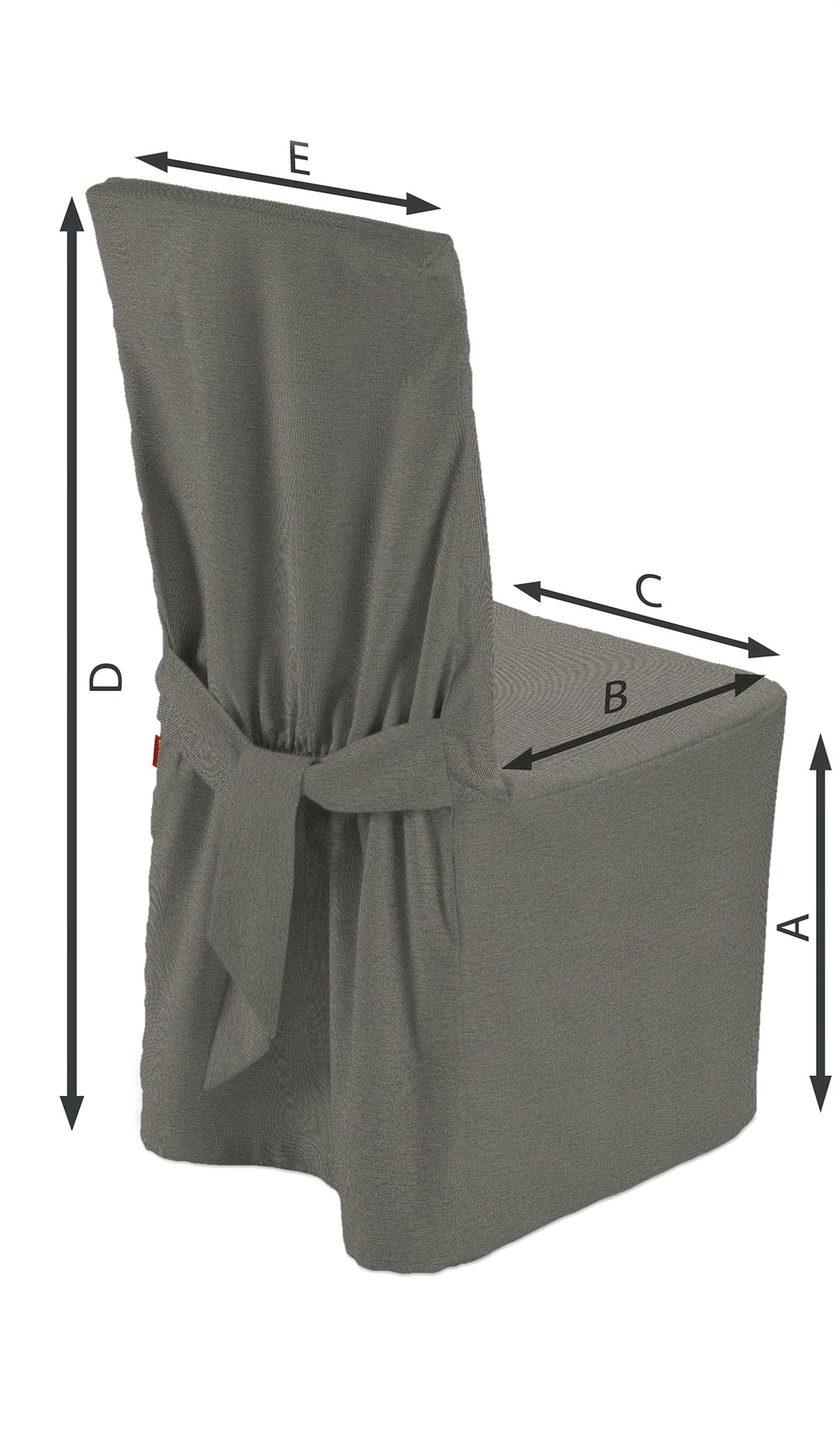 Chair cover colour grey fabric structured (hover)