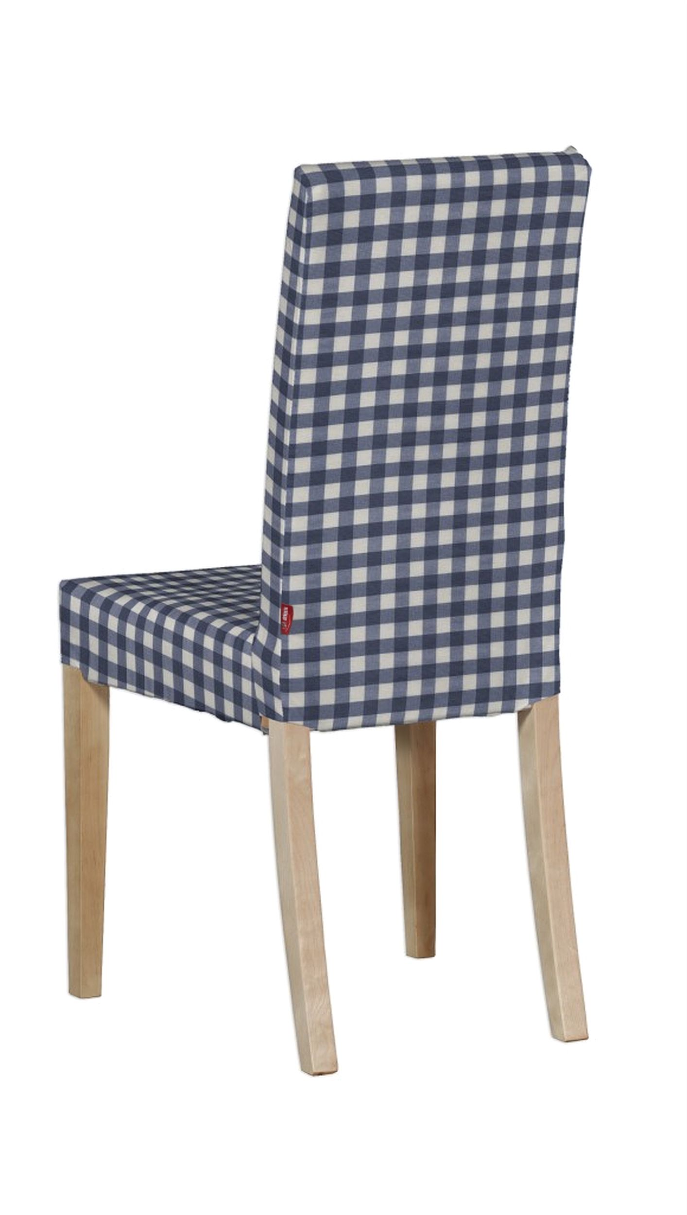 Harry chair cover colour navy blue fabric patterned