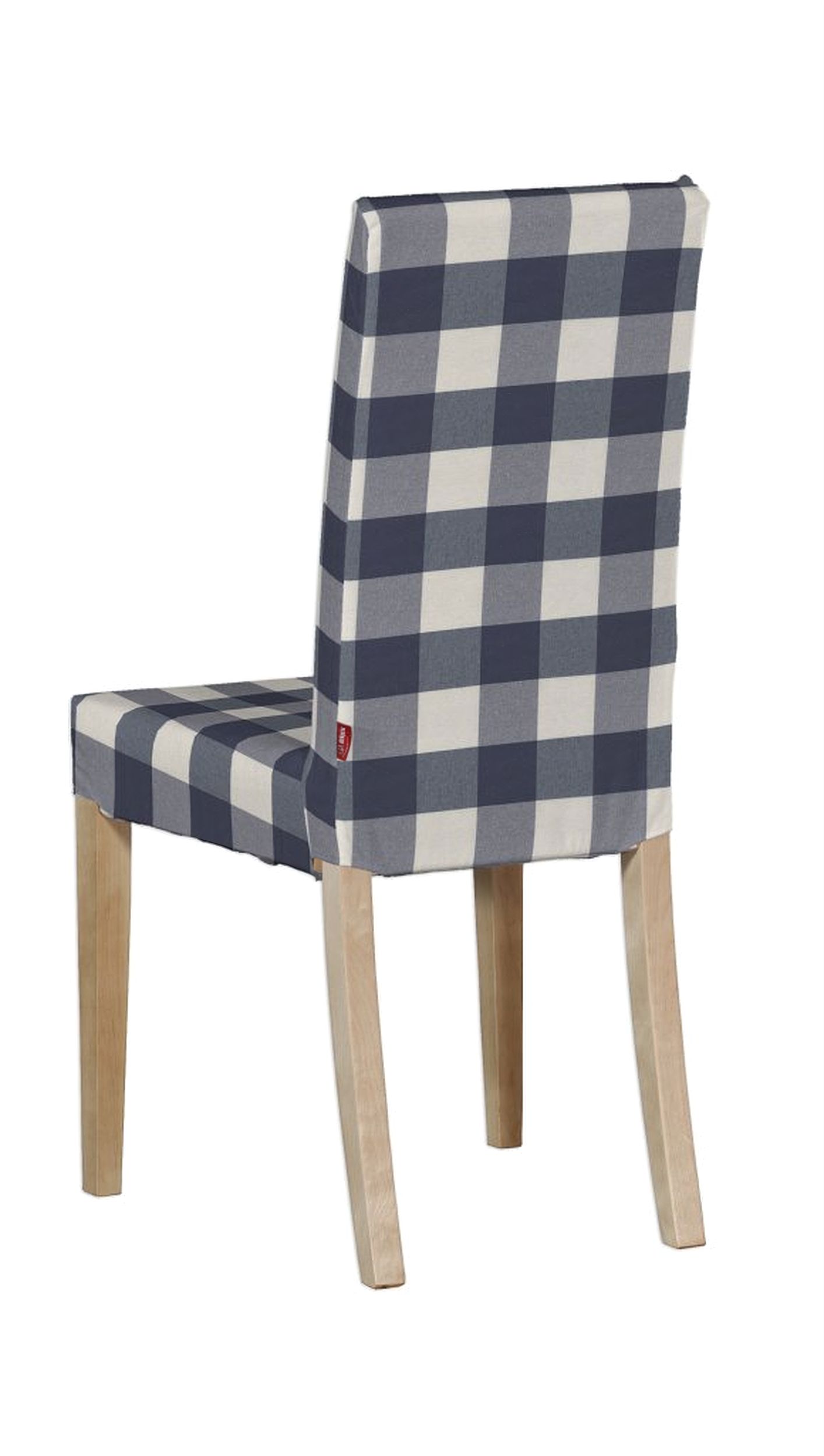 Harry chair cover colour navy blue fabric patterned