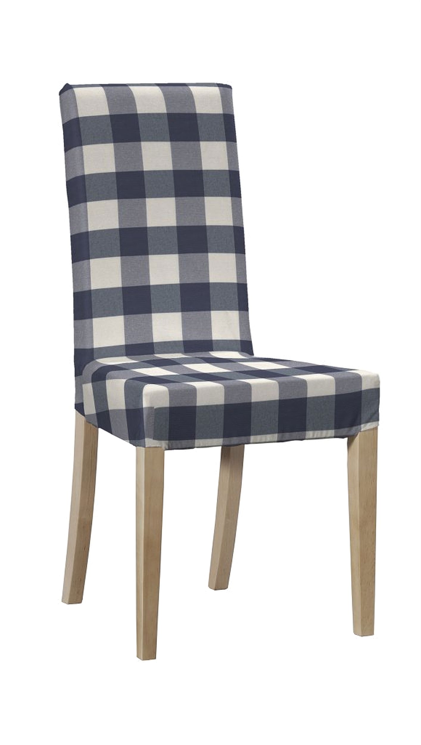 Harry chair cover colour navy blue fabric patterned (hover)
