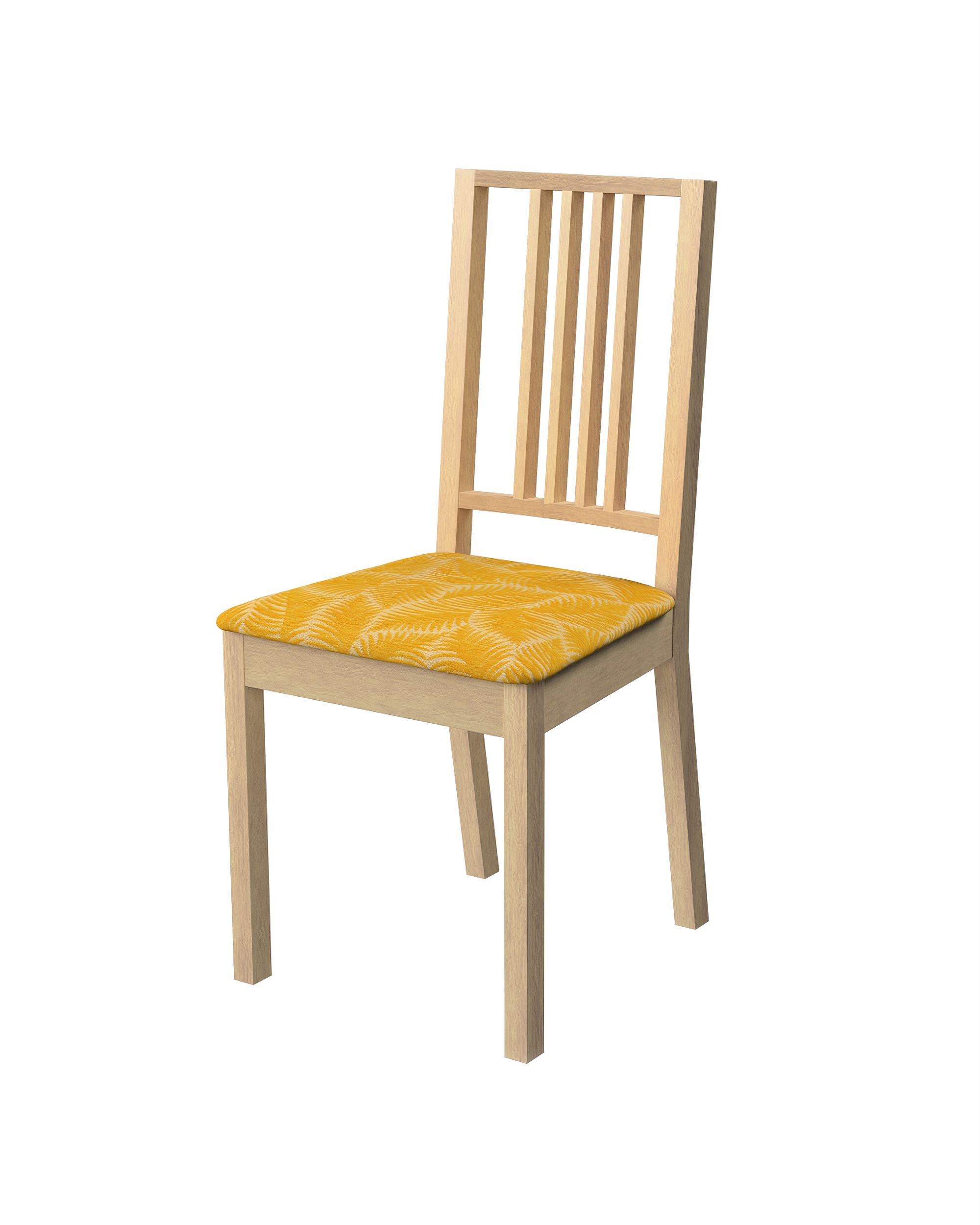 Börje chair seat pad cover colour yellow fabric structured, patterned