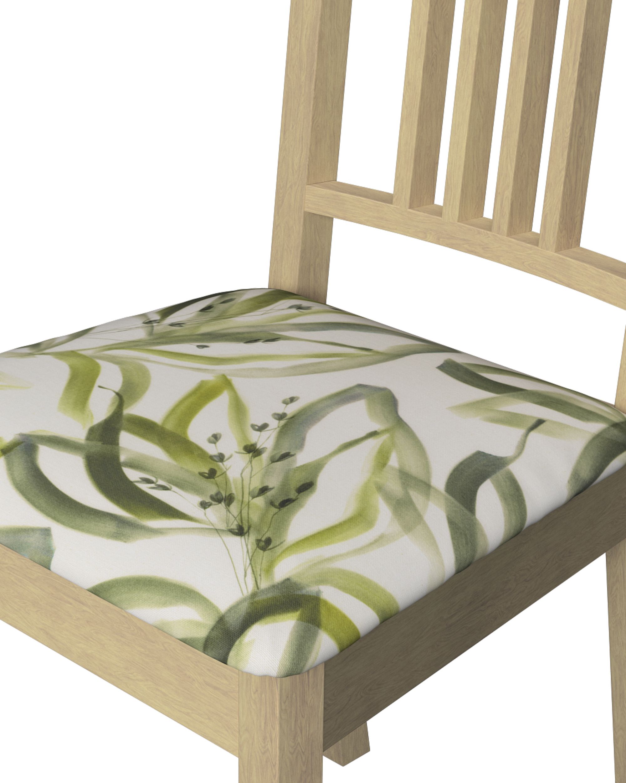 Börje chair seat pad cover colour green fabric patterned (hover)