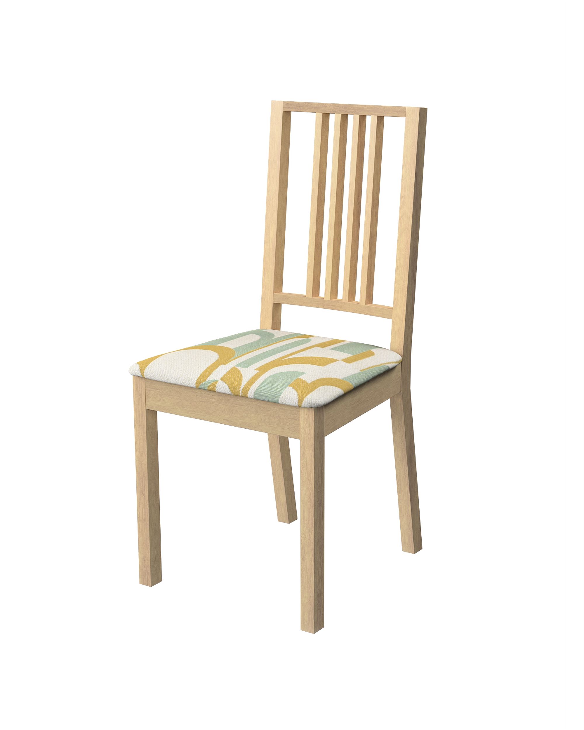 Börje chair seat pad cover colour green fabric structured, patterned