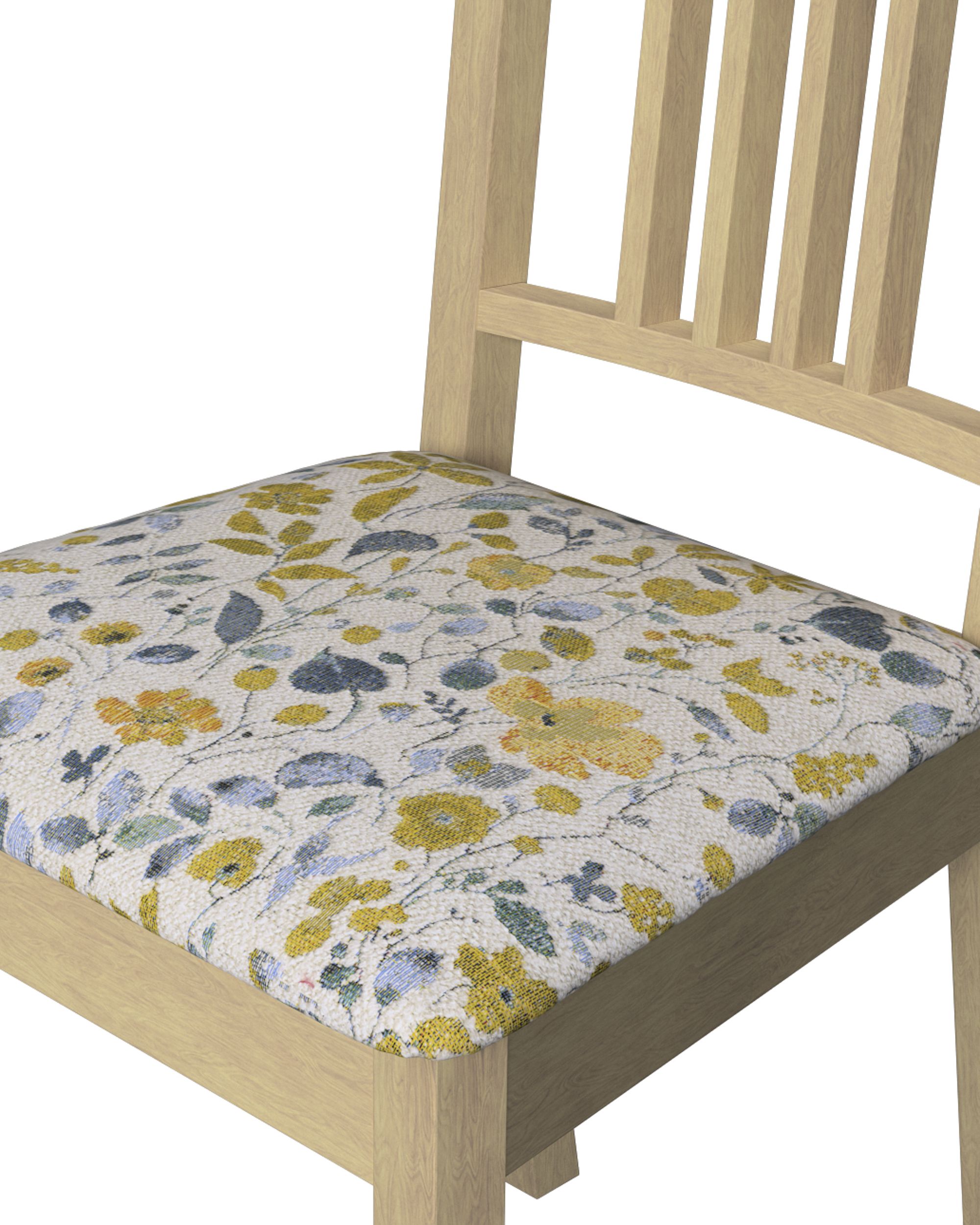 Börje chair seat pad cover colour yellow fabric structured, patterned (hover)