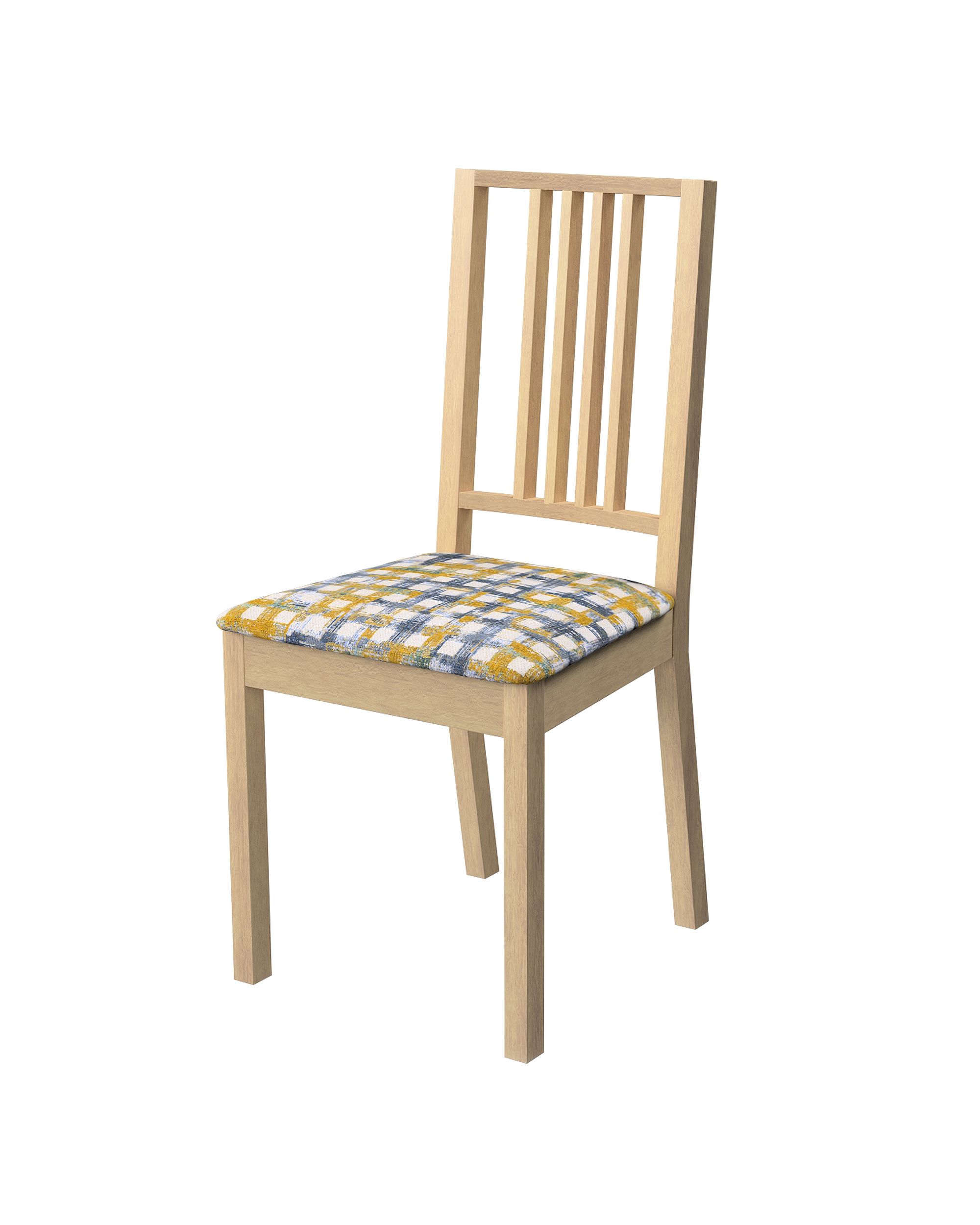 Börje chair seat pad cover colour blue fabric structured, patterned