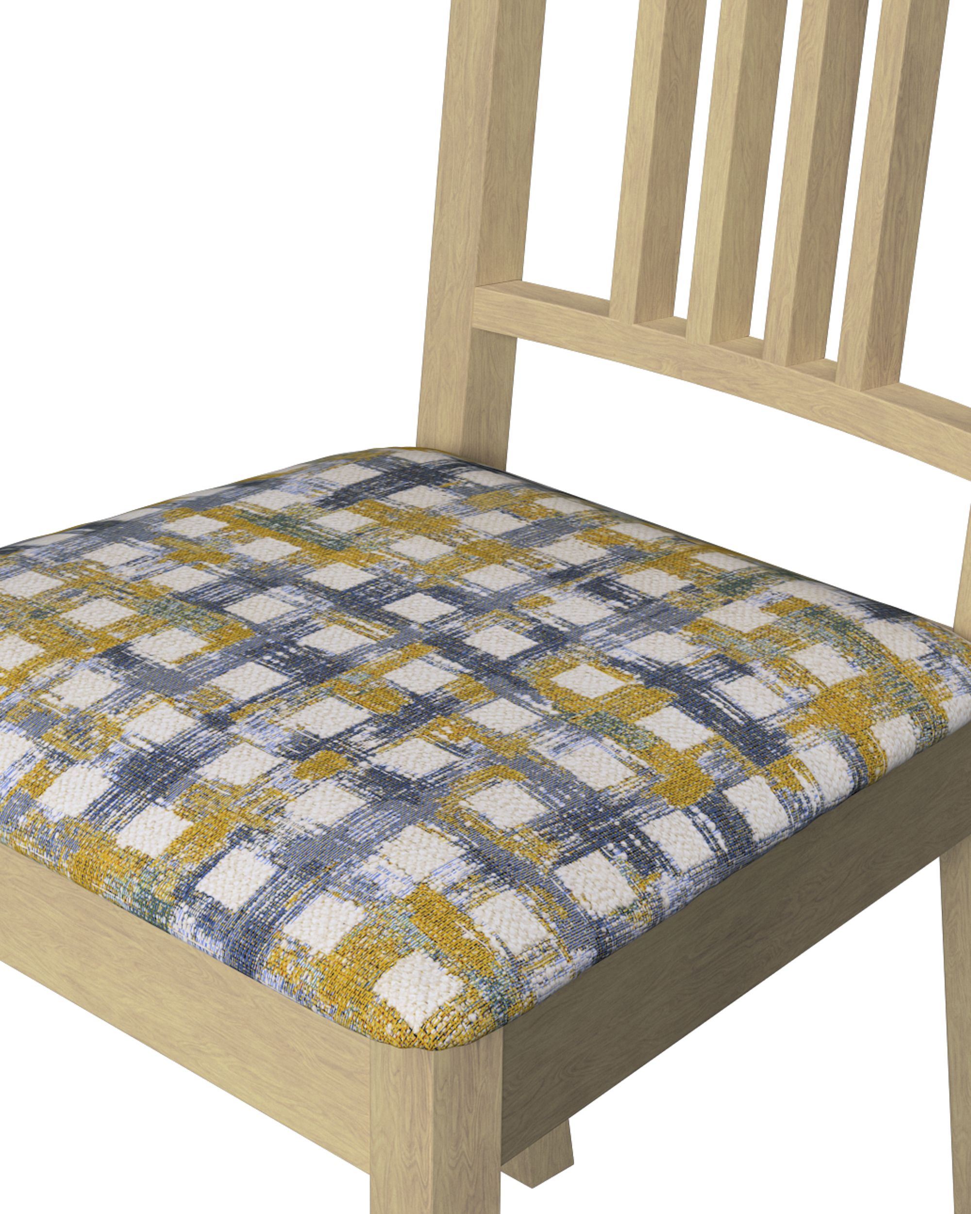 Börje chair seat pad cover colour blue fabric structured, patterned (hover)
