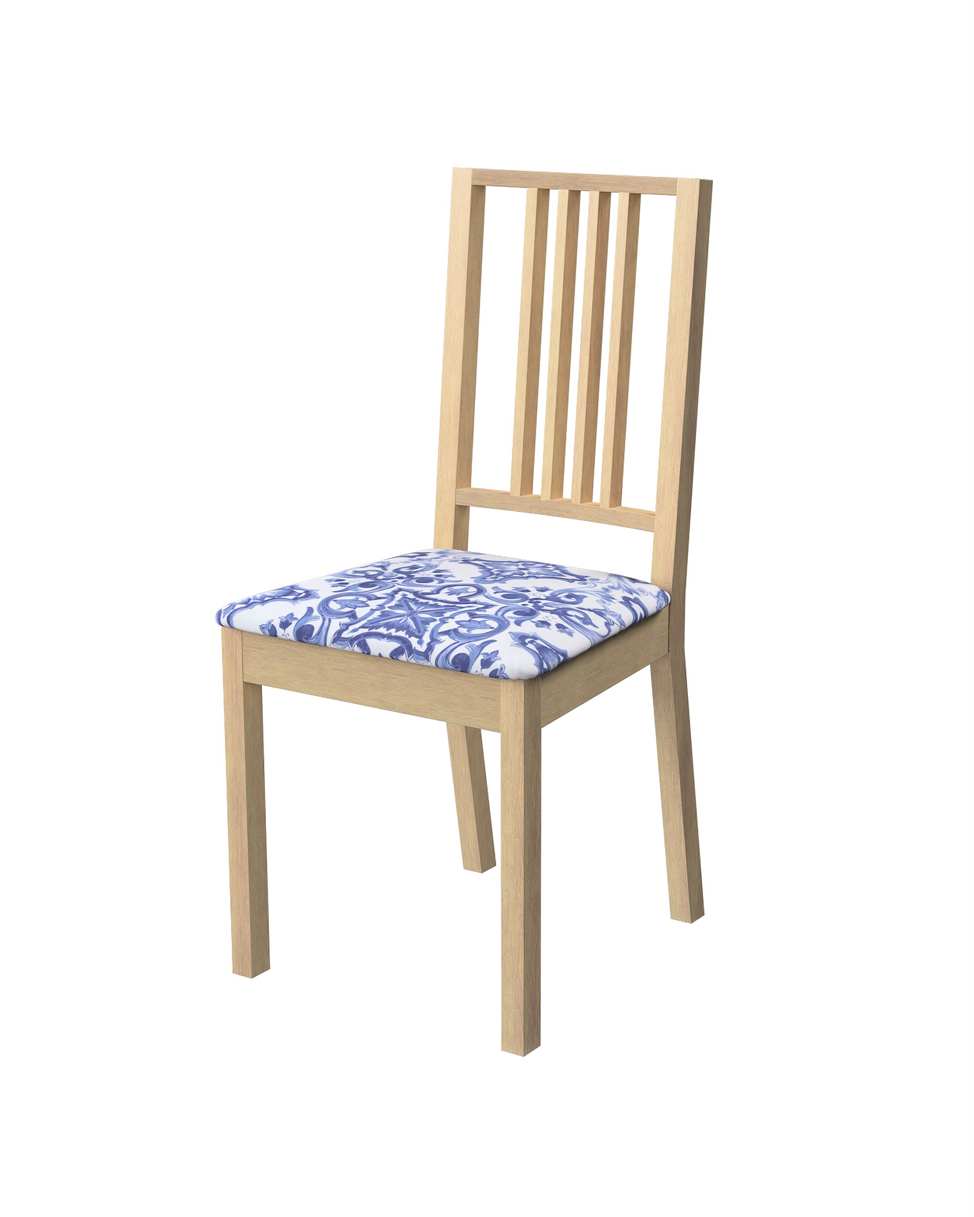 Börje chair seat pad cover colour blue fabric patterned
