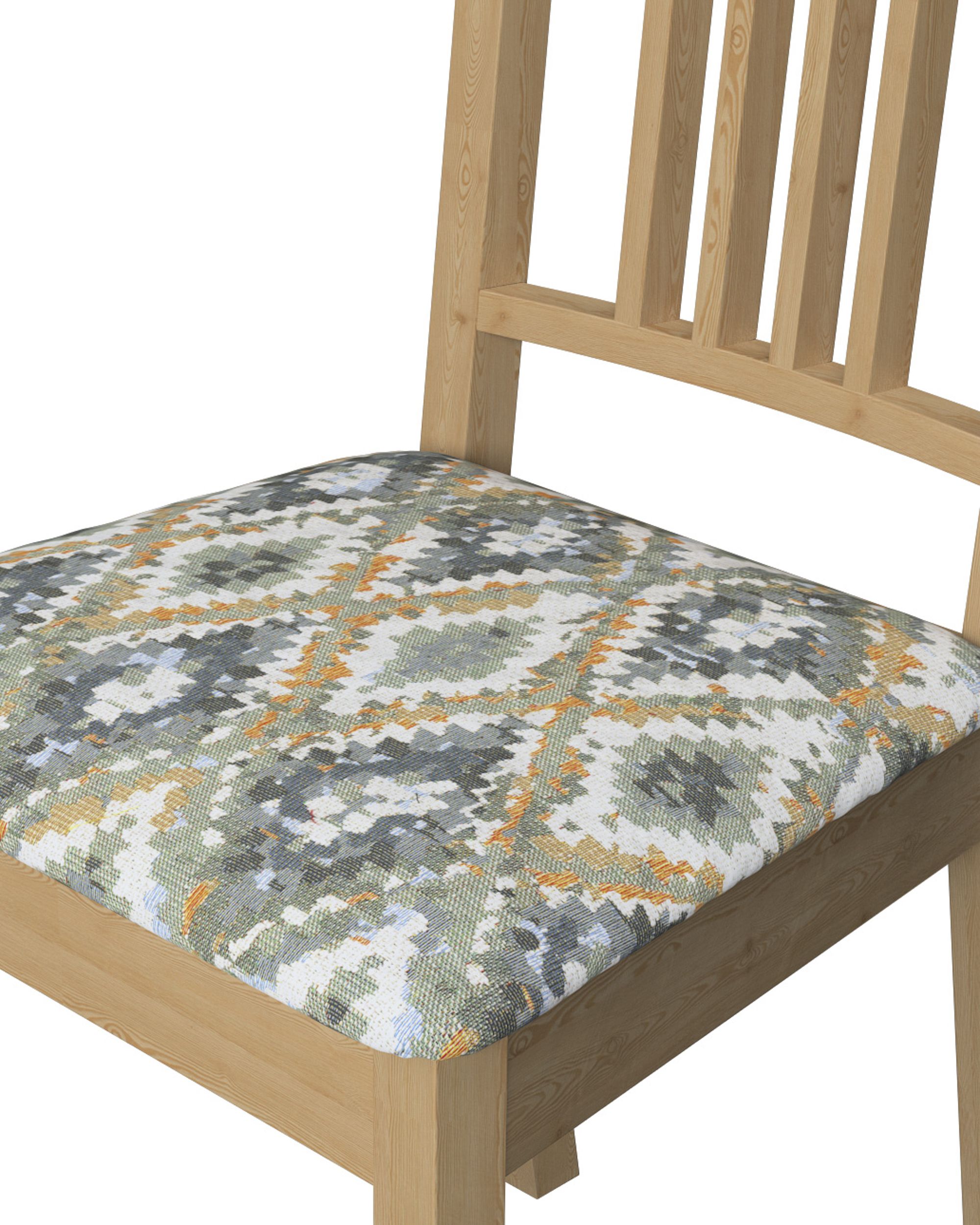 Börje chair seat pad cover colour blue fabric structured, patterned (hover)