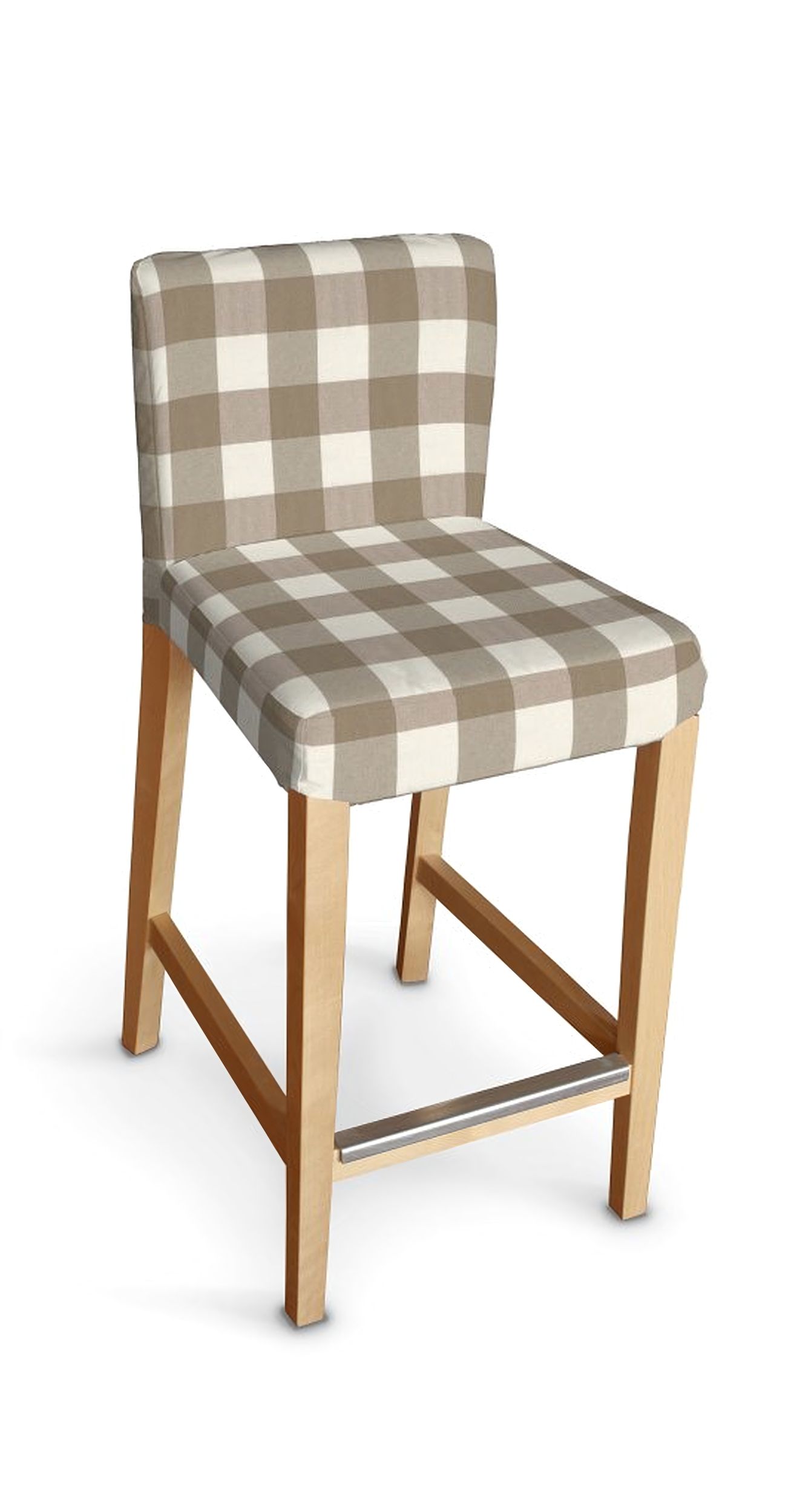 Henriksdal bar stool cover colour beige fabric patterned