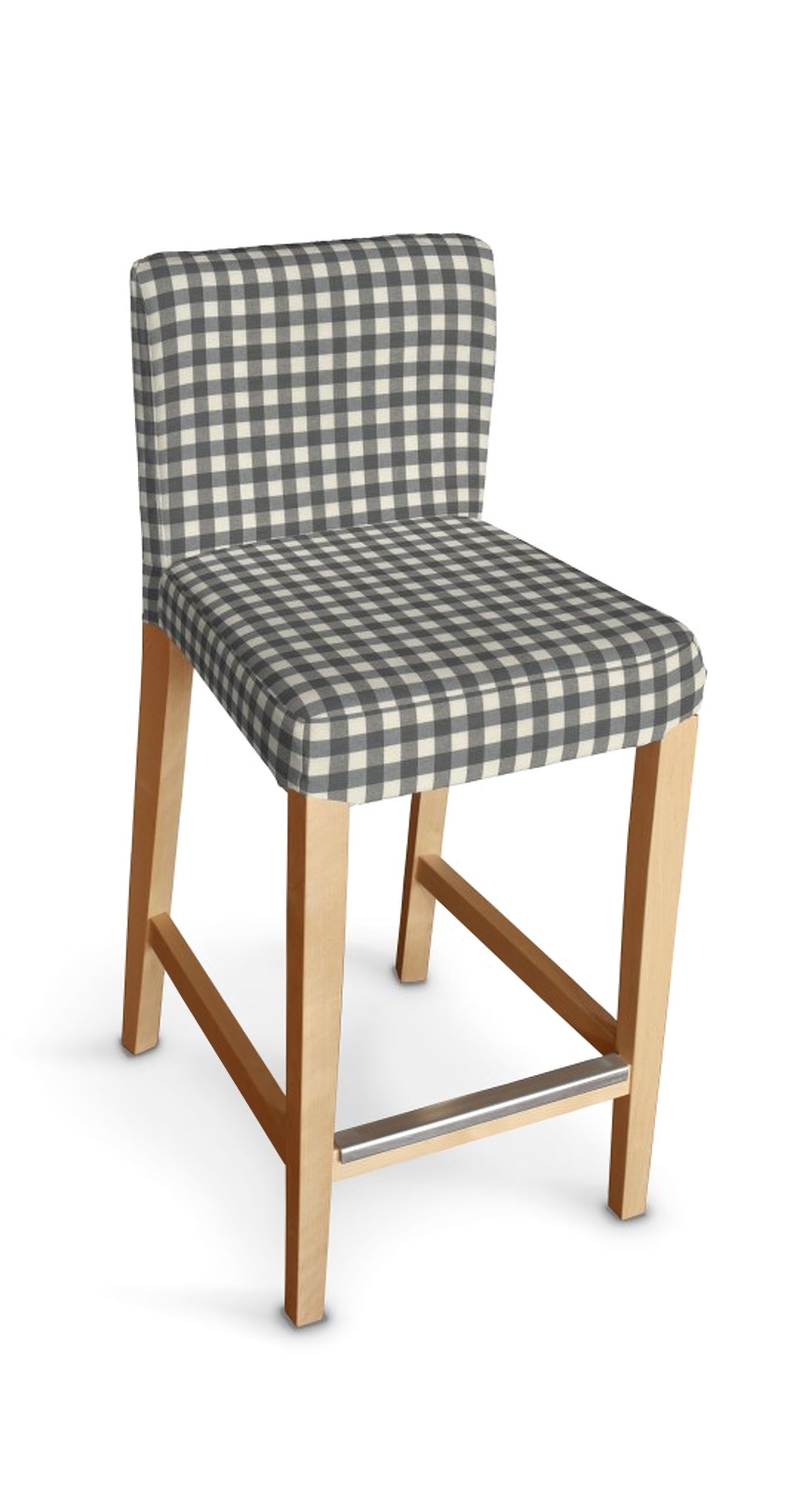 Henriksdal bar stool cover colour grey fabric patterned