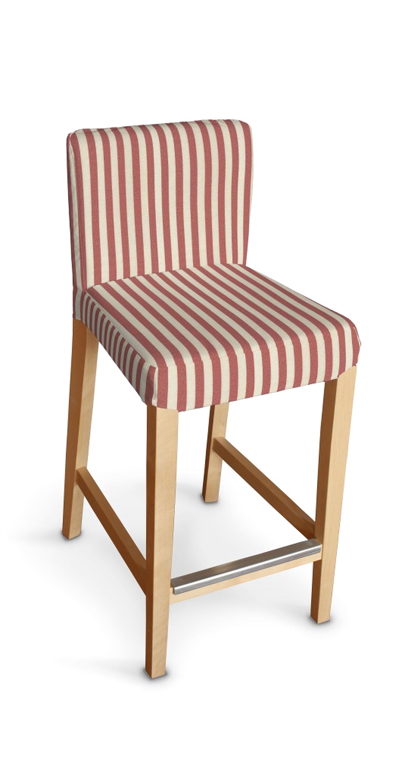 Henriksdal bar stool cover colour red fabric patterned