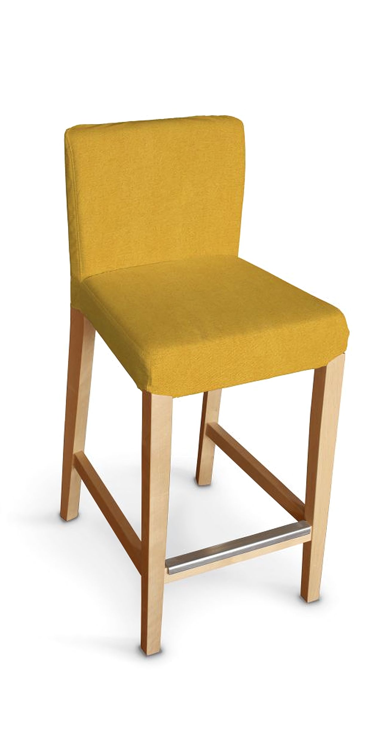Henriksdal bar stool cover colour yellow fabric structured