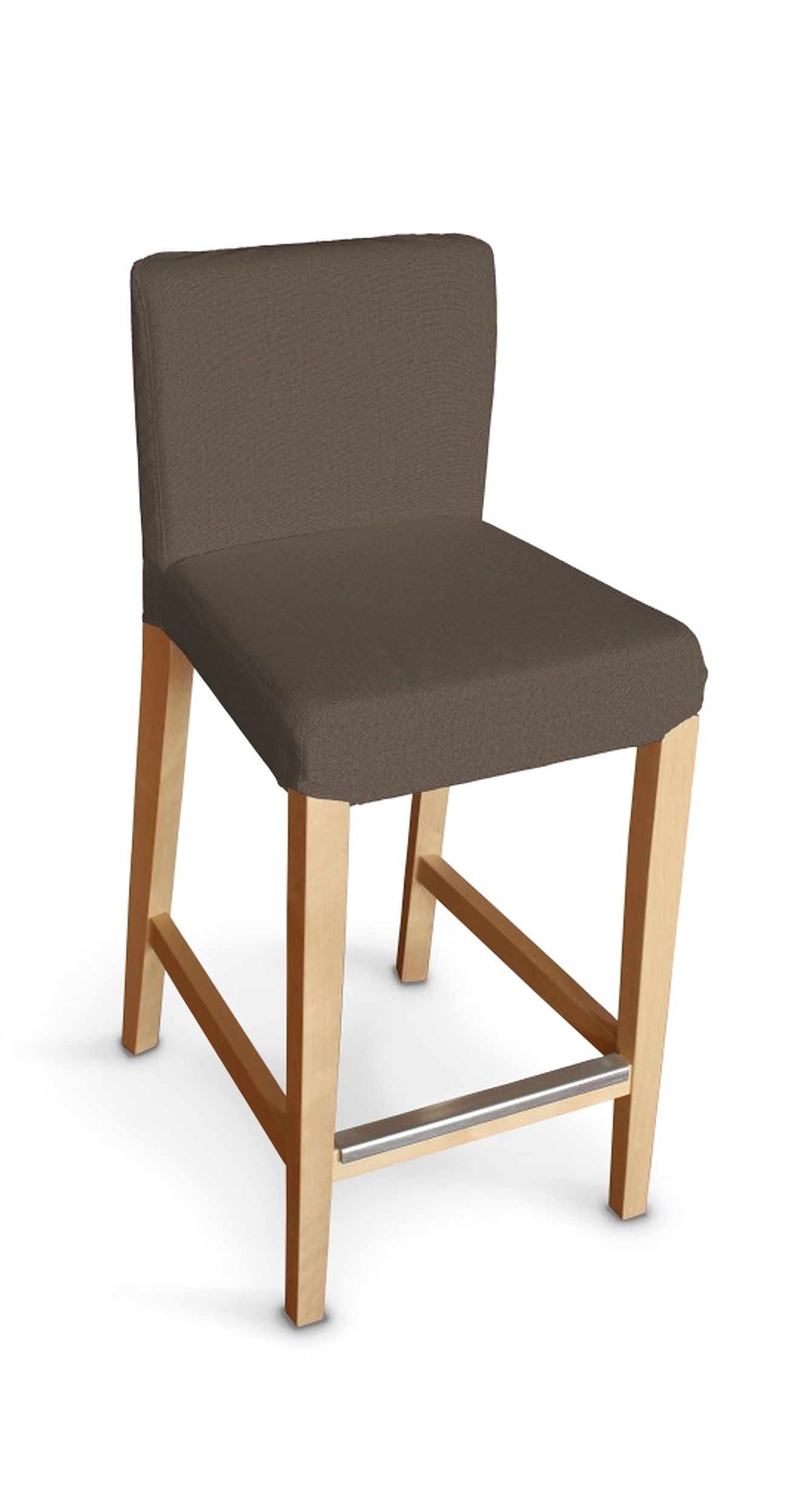 Henriksdal bar stool cover colour brown fabric structured