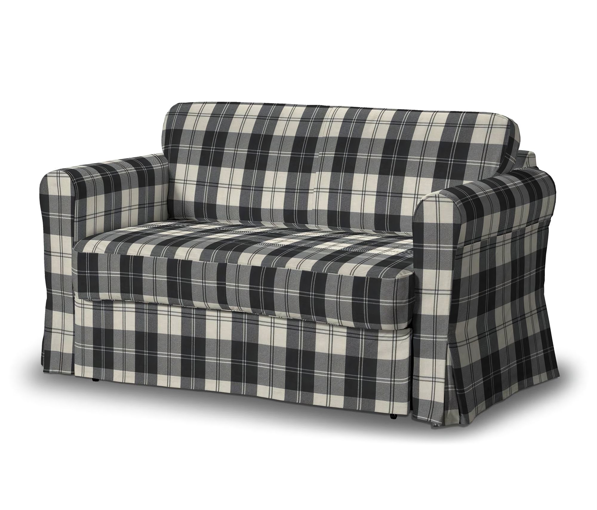 Hagalund sofa bed cover colour black fabric structured, patterned