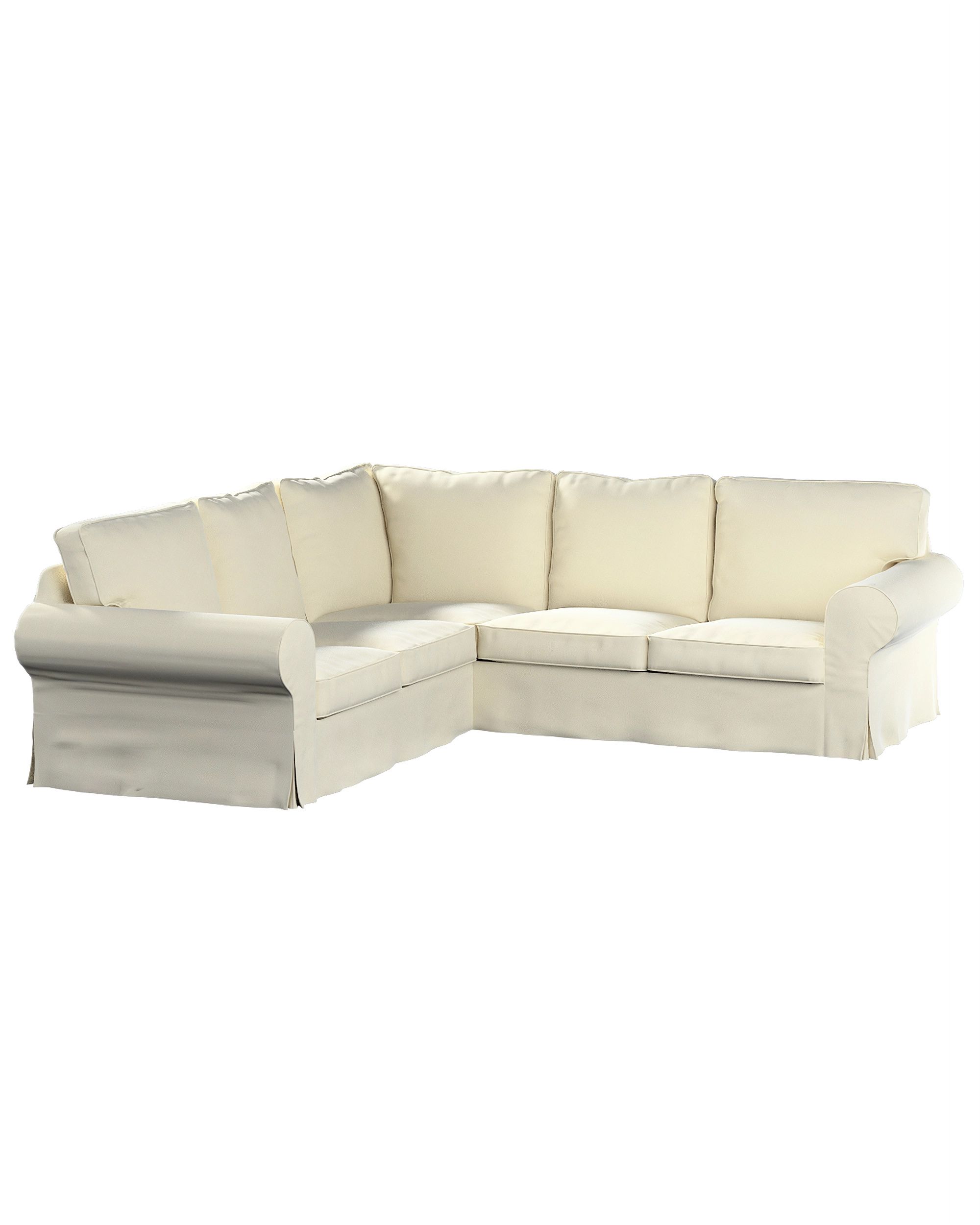 Ektorp corner sofa cover colour cream fabric gloss, velvet