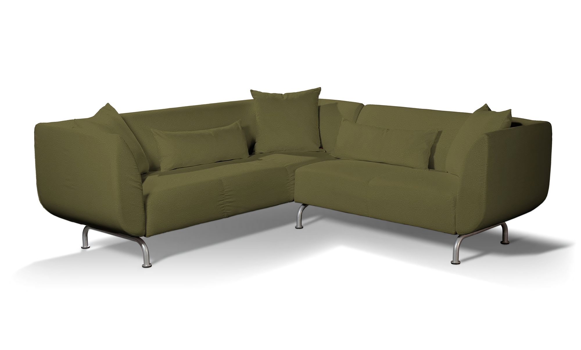 Stromstad 3+2 seater corner sofa cover colour green fabric structured