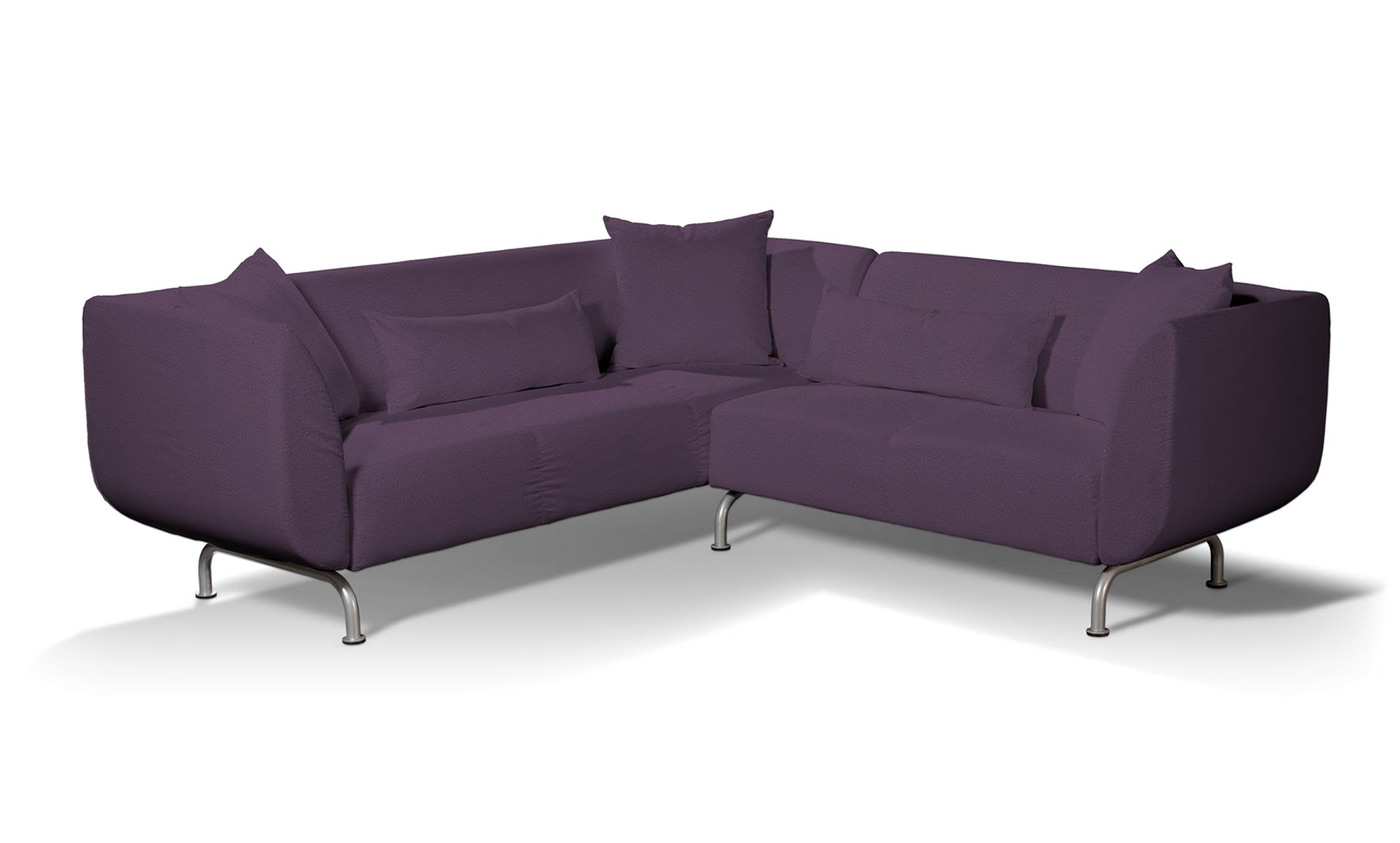 Stromstad 3+2 seater corner sofa cover colour purple fabric structured