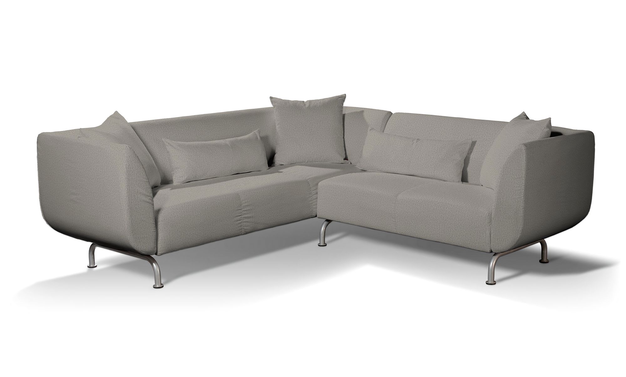 Stromstad 3+2 seater corner sofa cover colour grey fabric structured