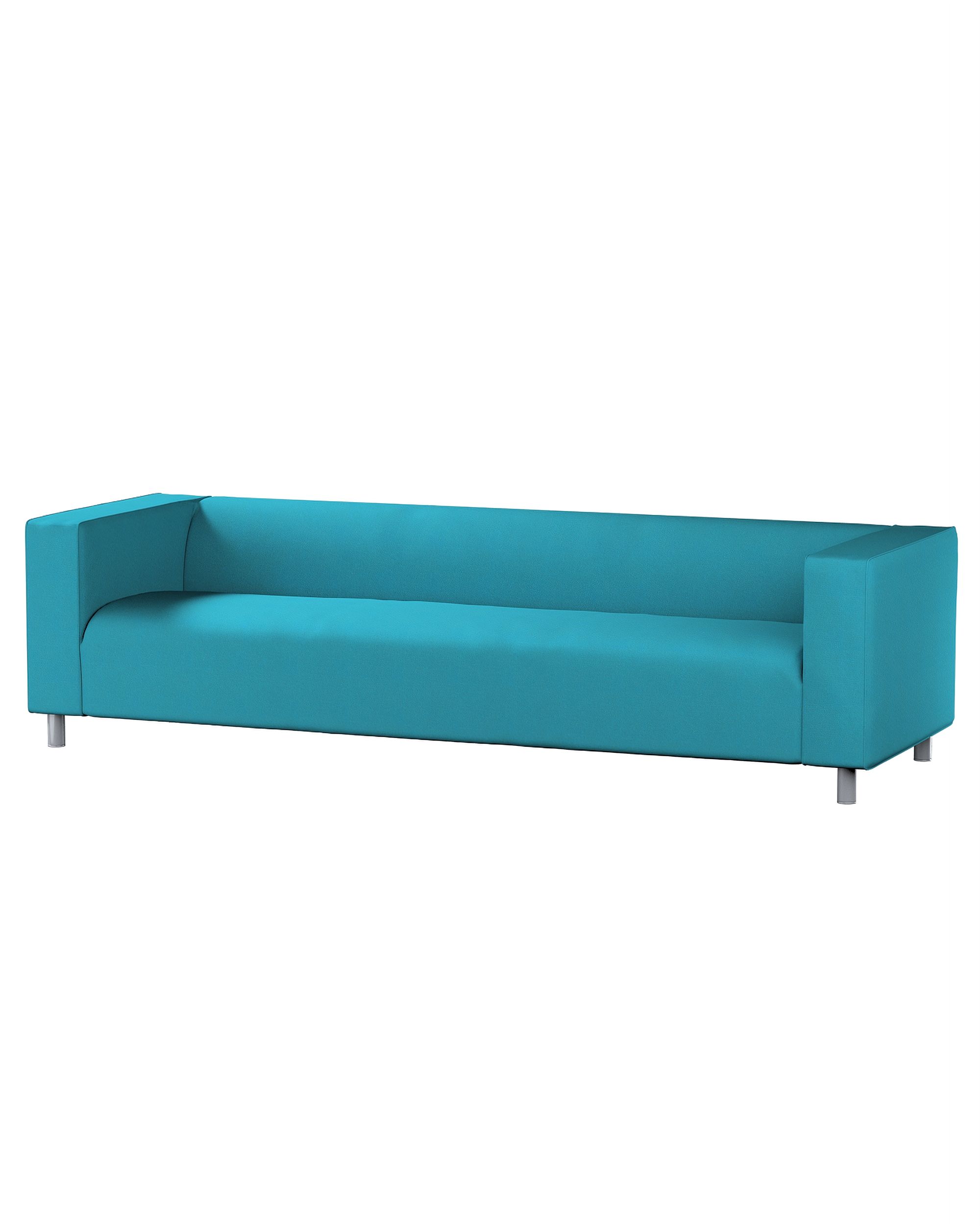 Klippan 4-seater sofa cover colour blue fabric structured