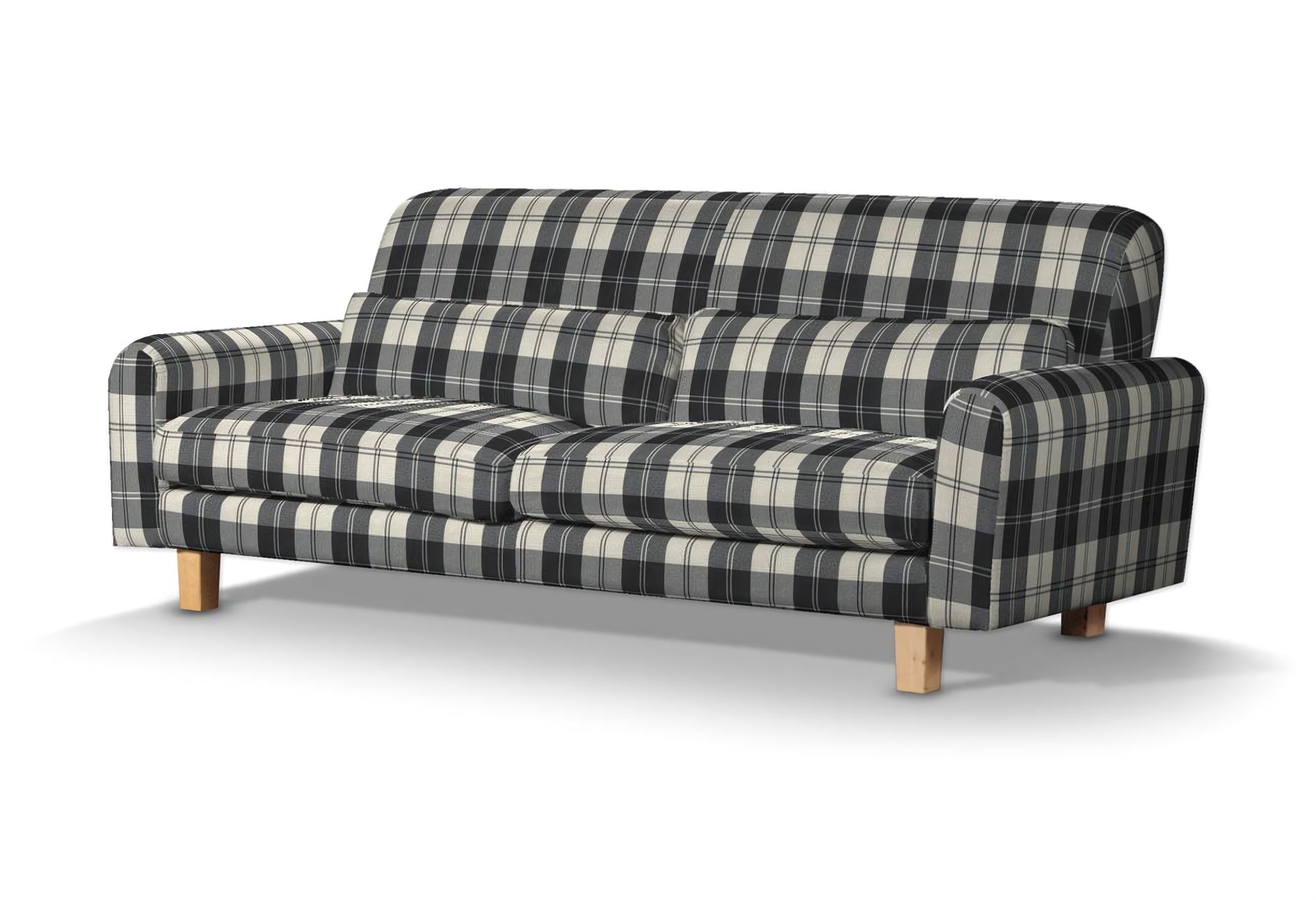 Nikkala sofa cover colour black fabric structured, patterned
