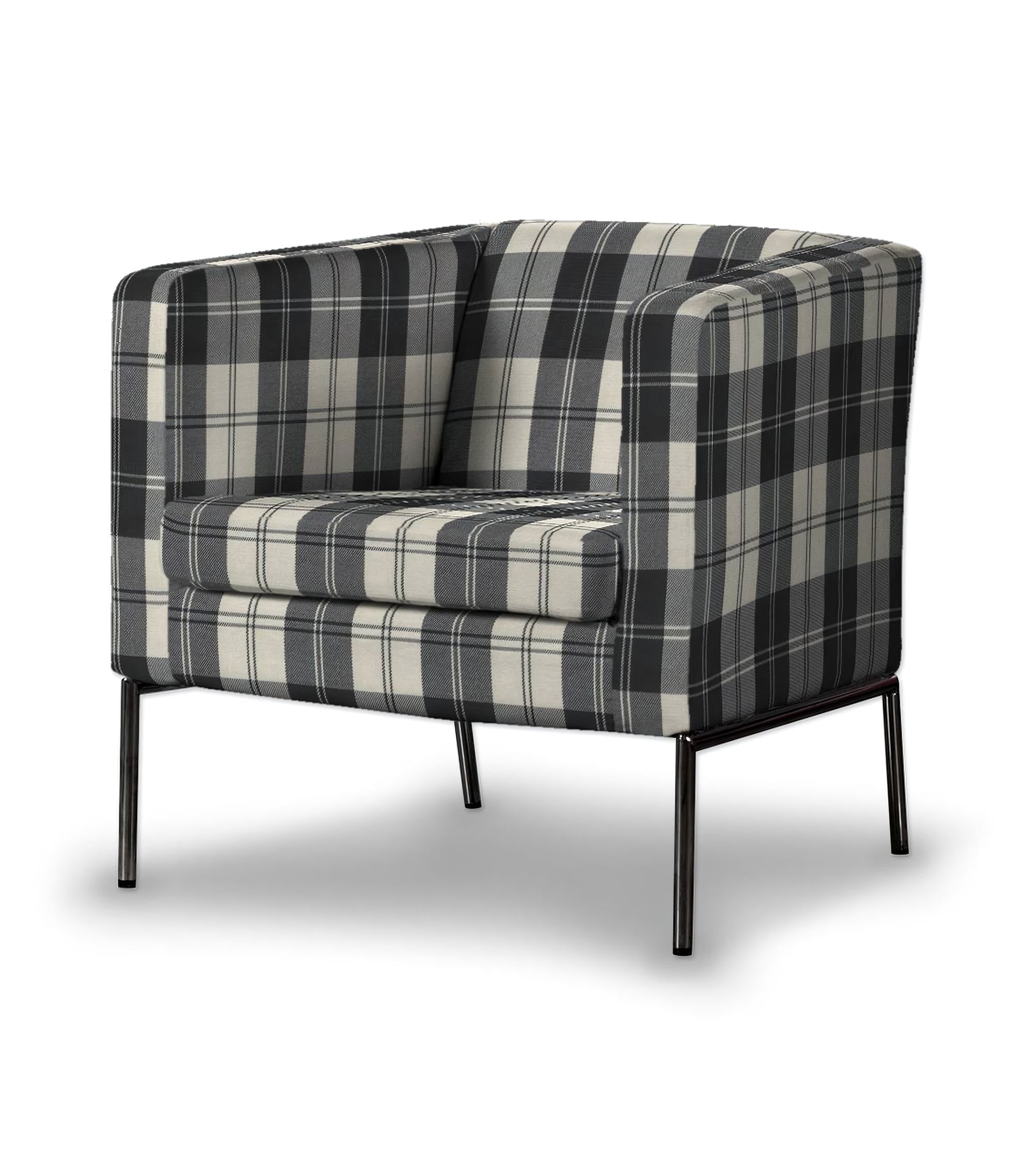 Klappsta armchair cover colour black fabric structured, patterned