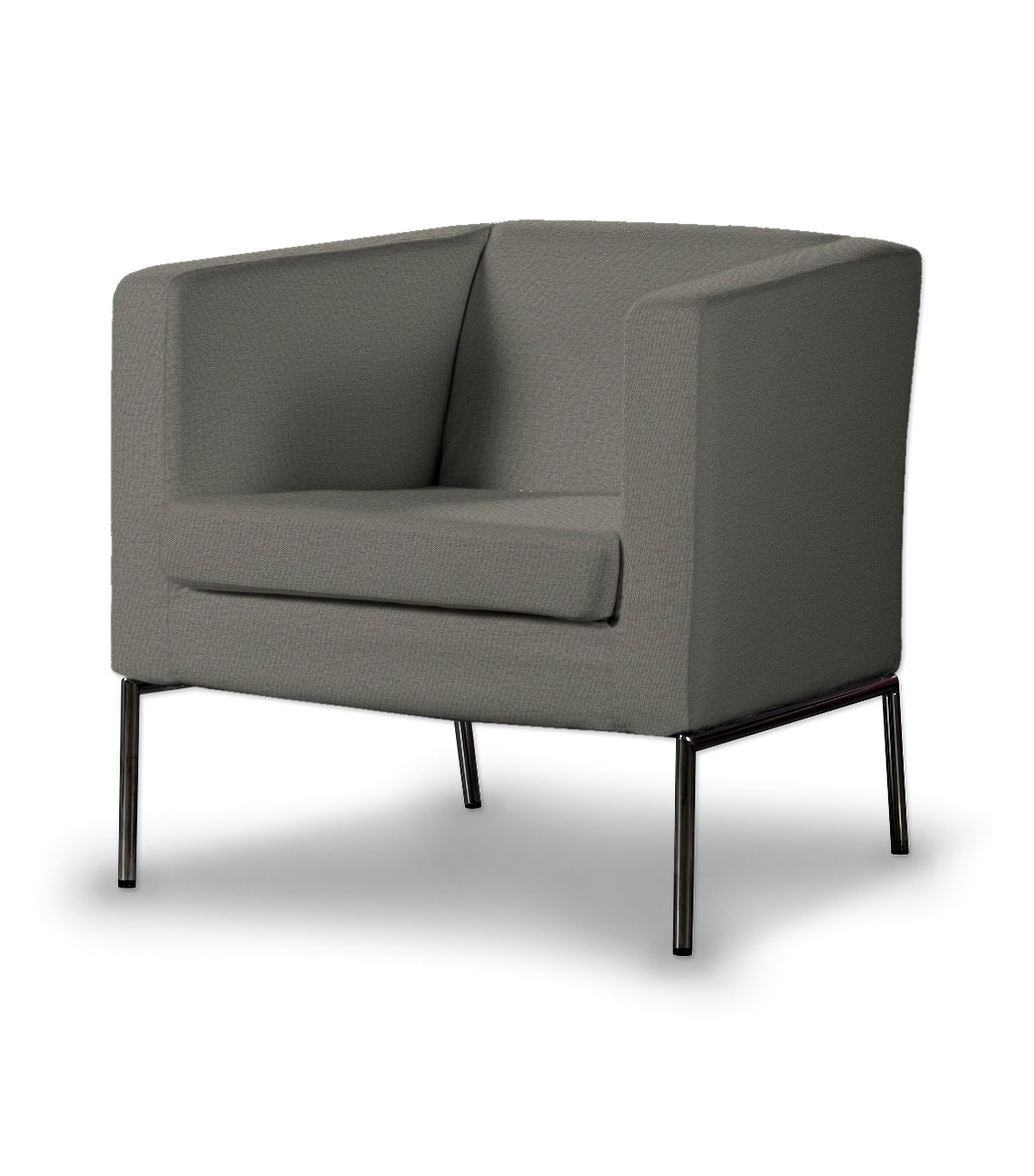 Klappsta armchair cover colour grey fabric structured