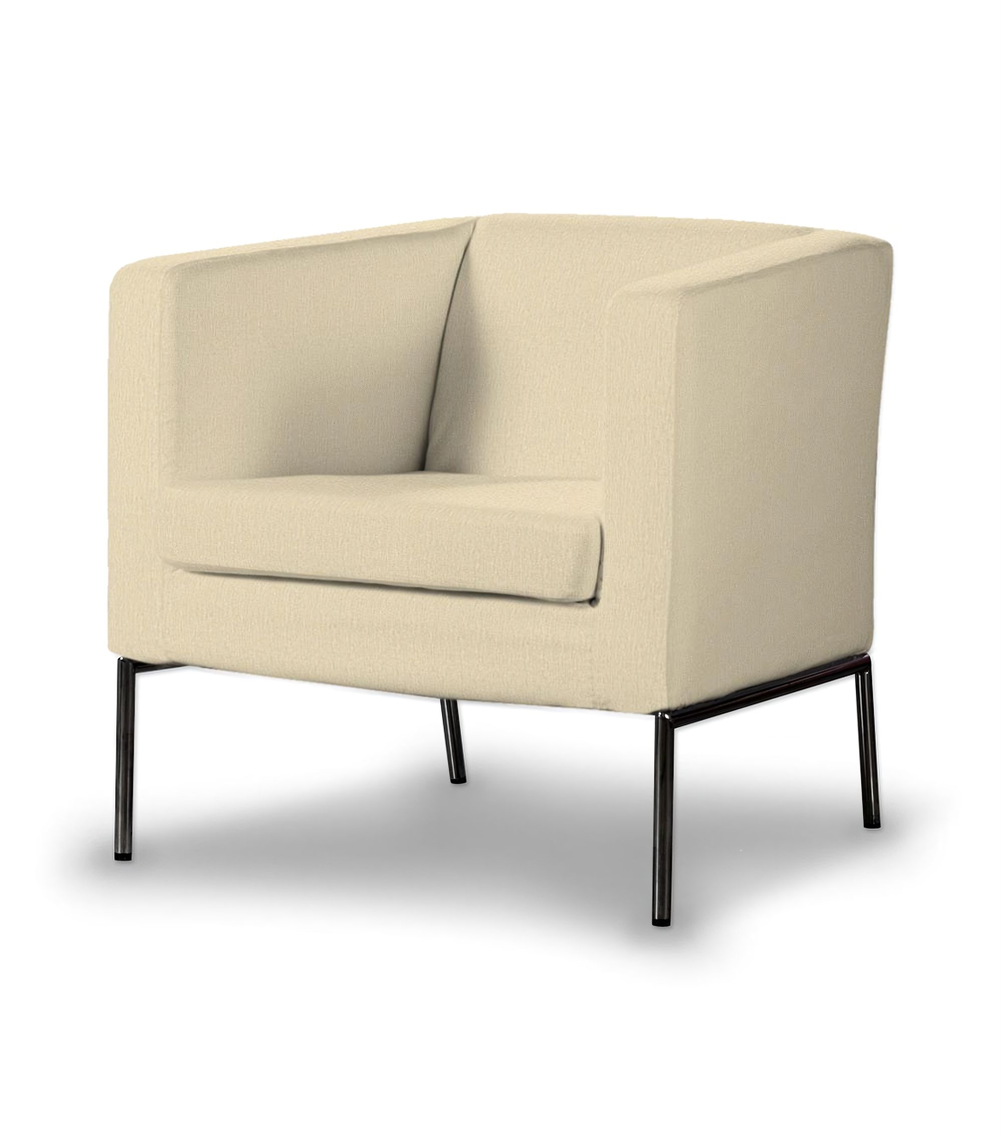 Klappsta armchair cover colour cream fabric gloss, structured