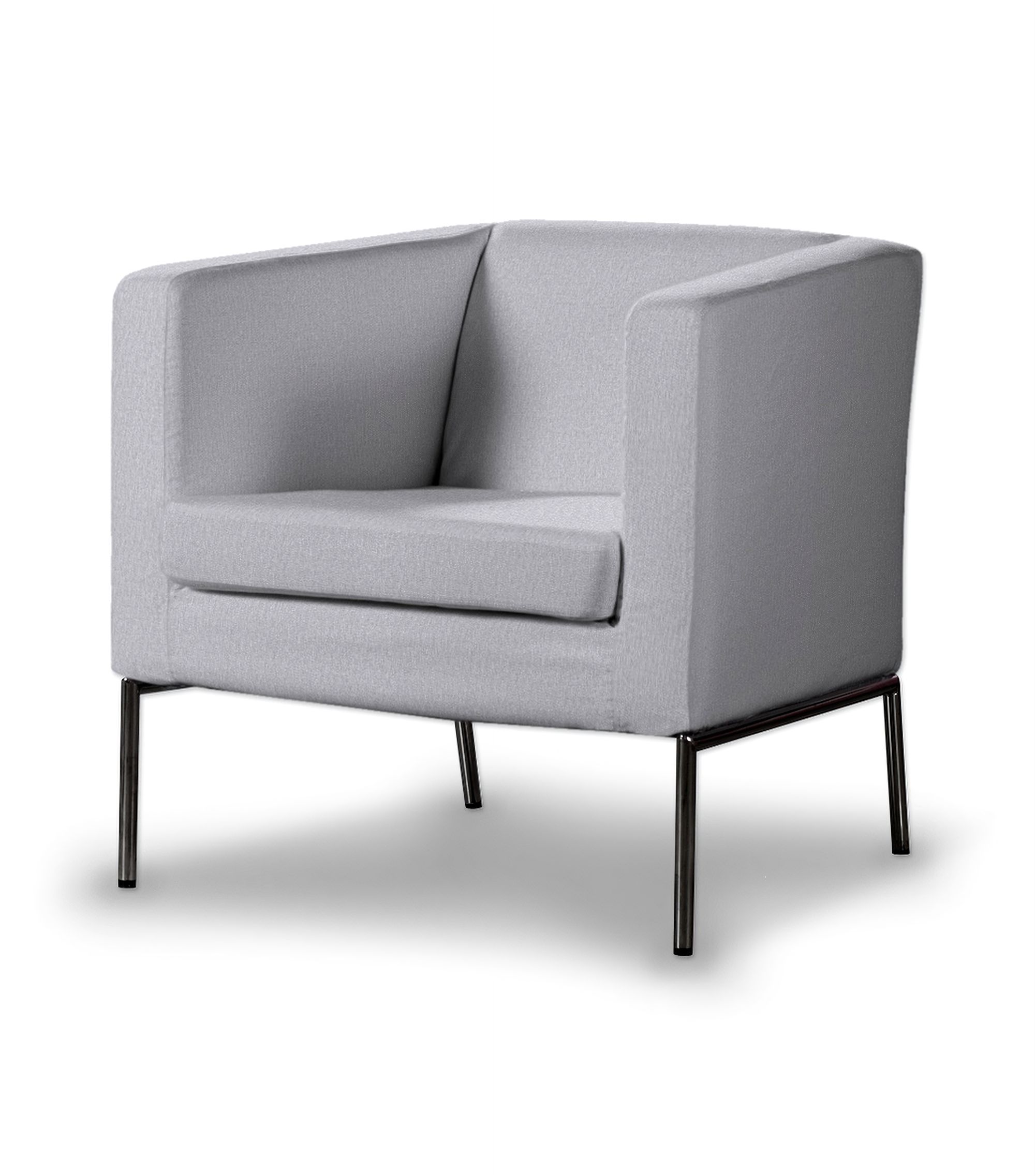 Klappsta armchair cover colour grey fabric structured