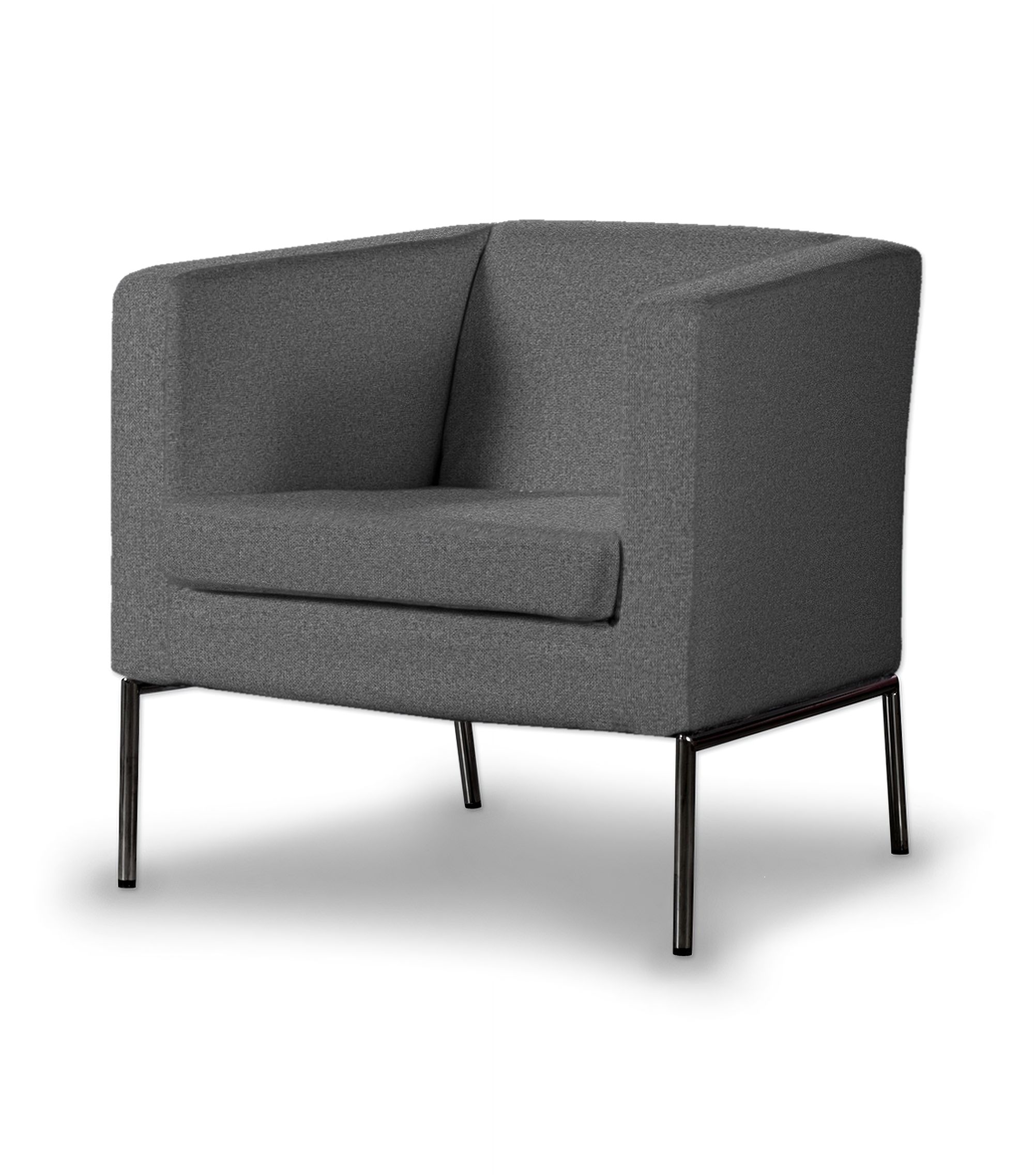 Klappsta armchair cover colour grey fabric structured