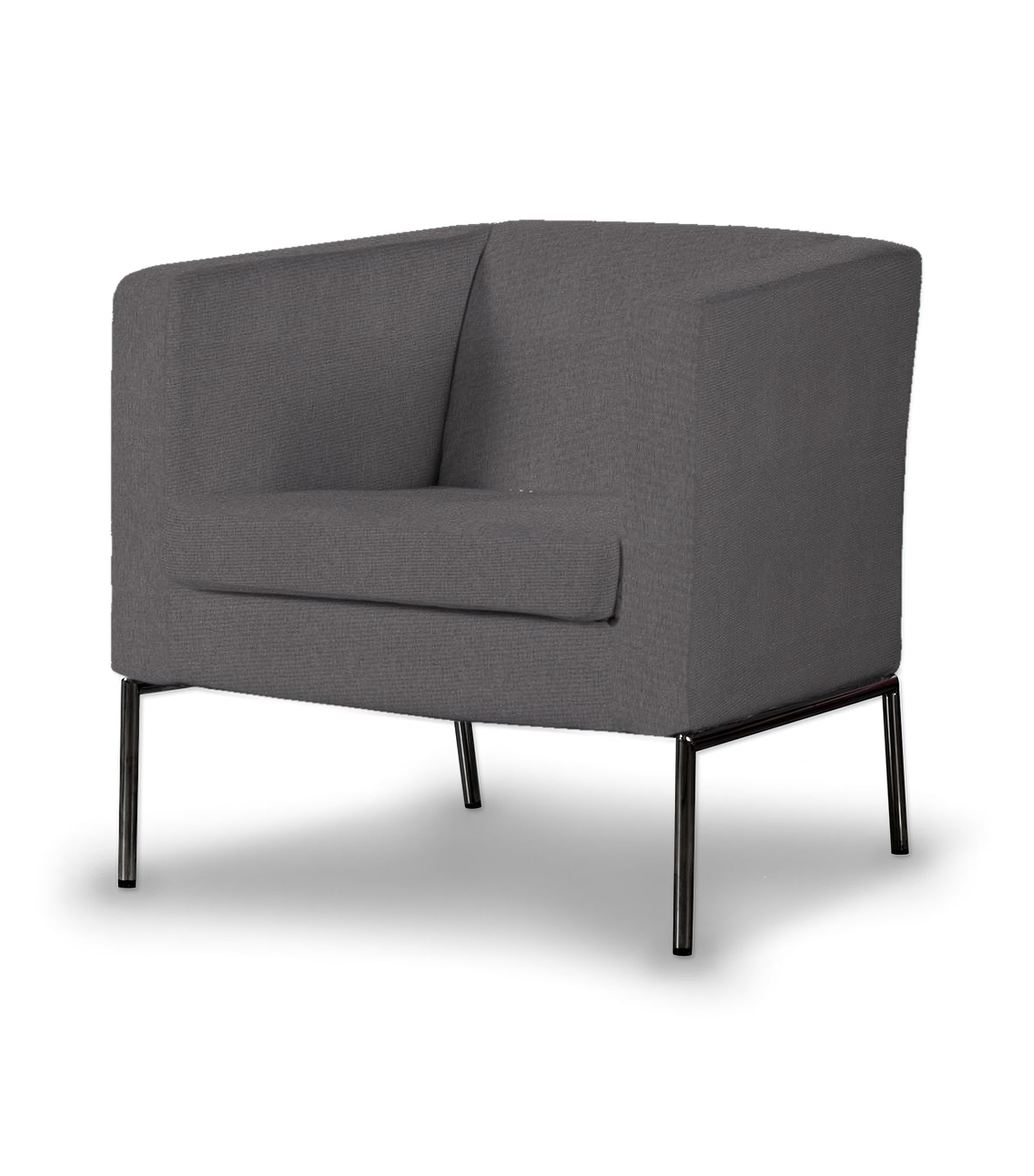 Klappsta armchair cover colour grey fabric structured