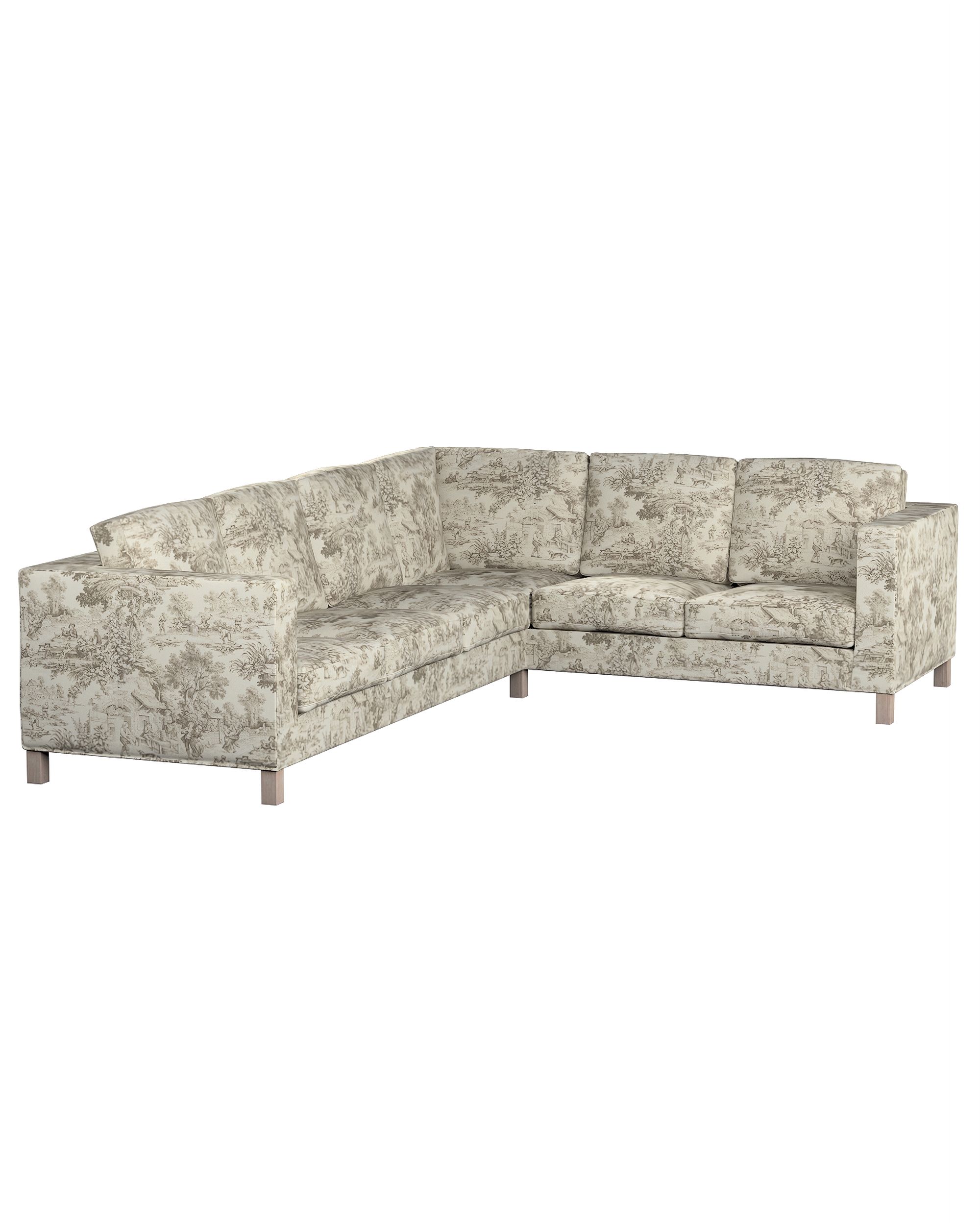 Karlanda corner sofa left cover 3+2 (or right 2+3) colour brown fabric patterned