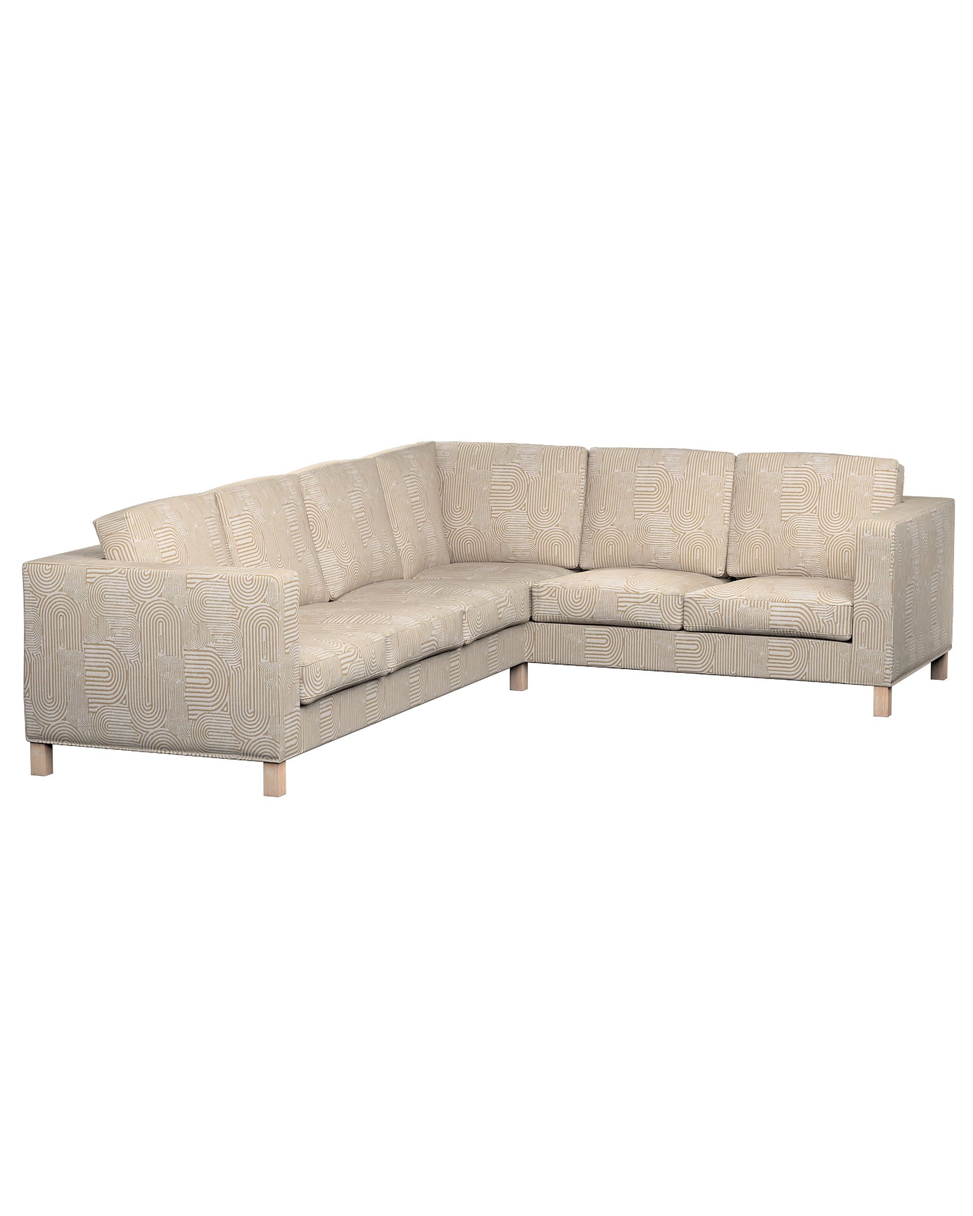 Karlanda corner sofa left cover 3+2 (or right 2+3) colour beige fabric structured, patterned