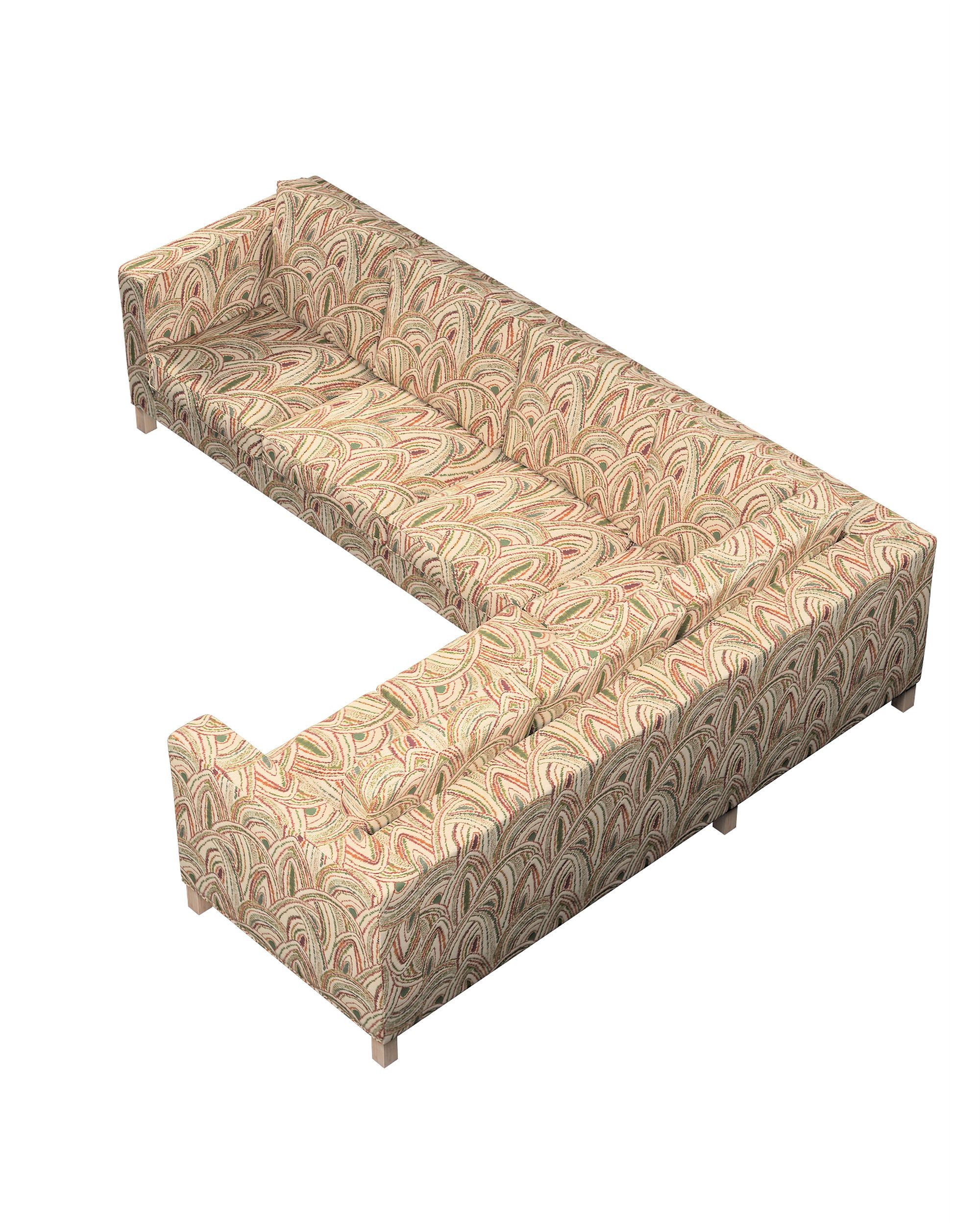 Karlanda corner sofa left cover 3+2 (or right 2+3) colour multicolour fabric structured, patterned (hover)