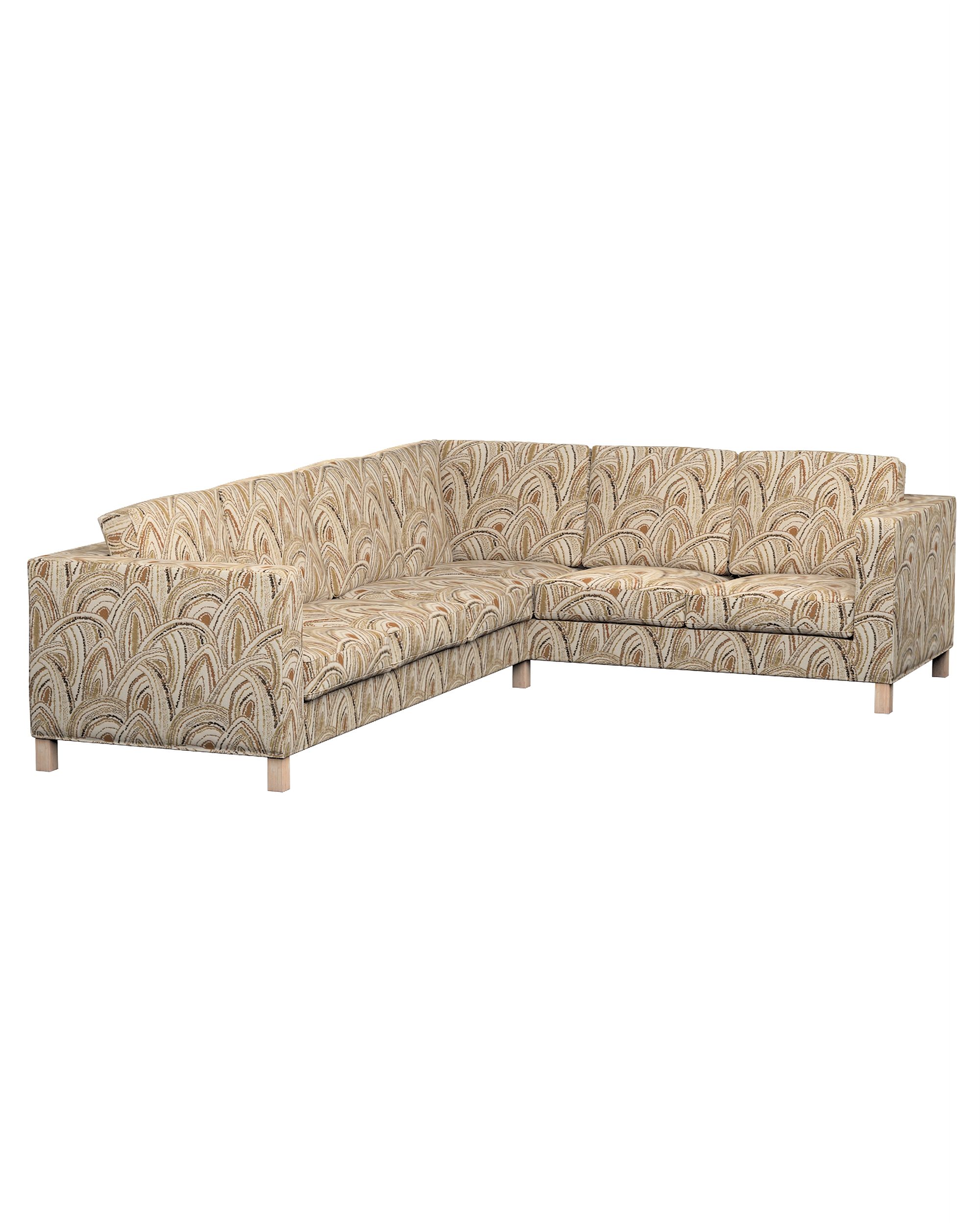 Karlanda corner sofa left cover 3+2 (or right 2+3) colour beige fabric structured, patterned
