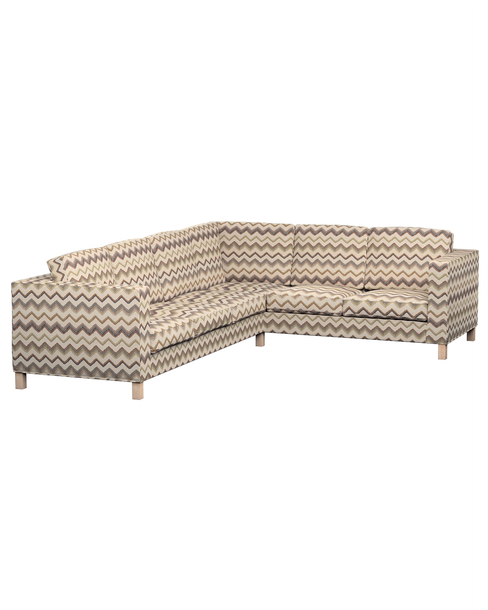 Karlanda corner sofa left cover 3+2 (or right 2+3) colour beige fabric structured, patterned