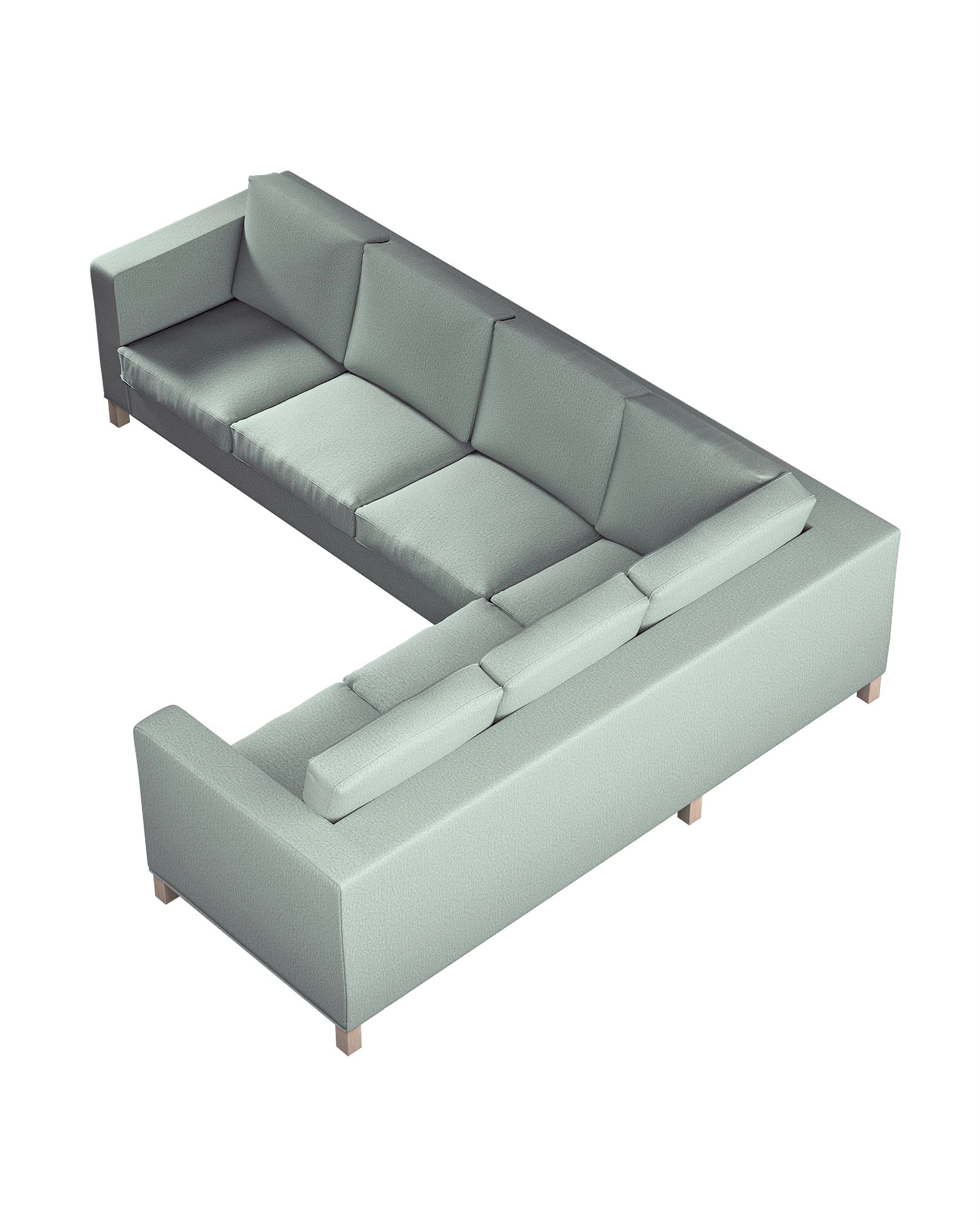 Karlanda corner sofa left cover 3+2 (or right 2+3) colour green fabric structured (hover)