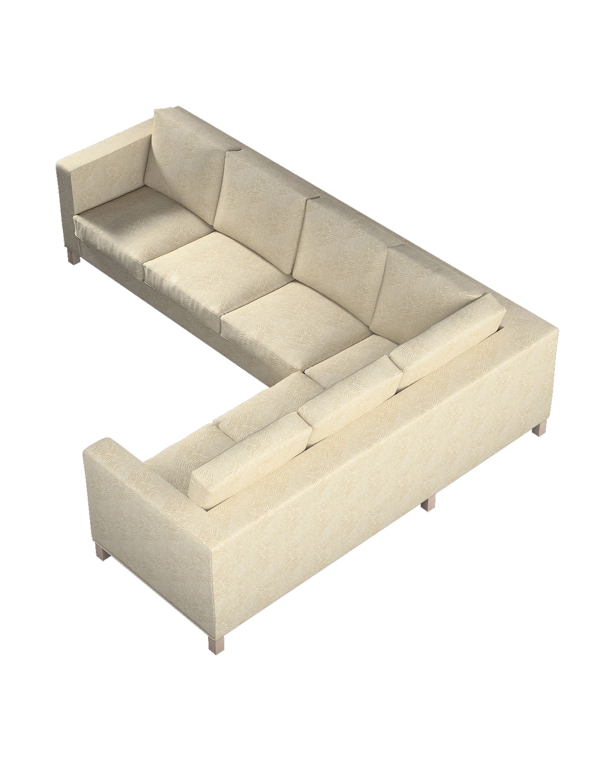 Karlanda corner sofa left cover 3+2 (or right 2+3) colour beige fabric gloss, structured, patterned (hover)