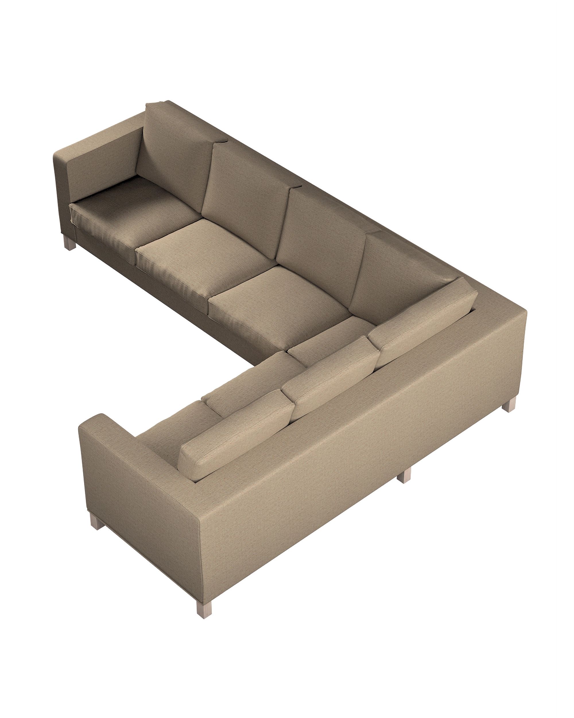 Karlanda corner sofa left cover 3+2 (or right 2+3) colour beige fabric structured (hover)
