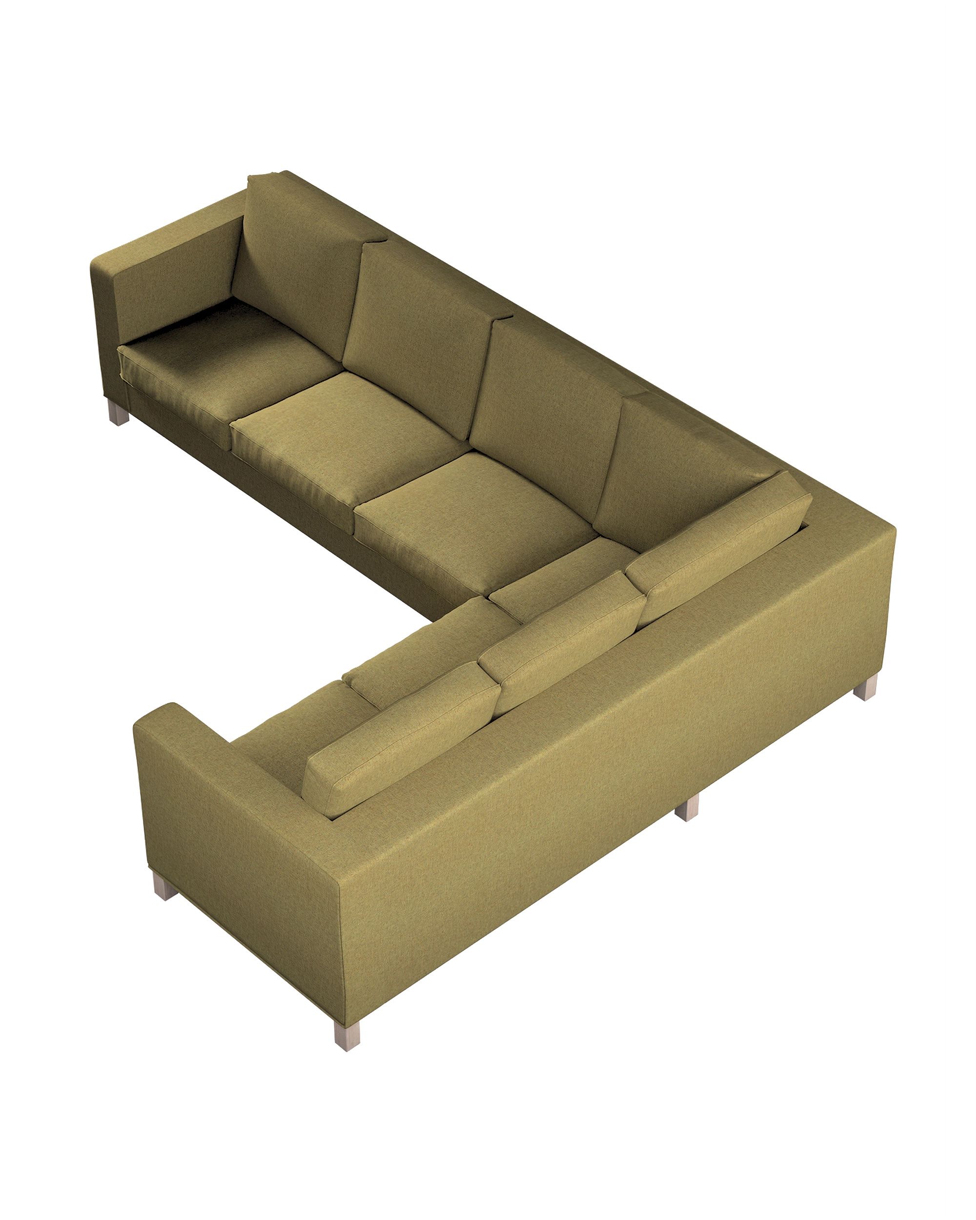 Karlanda corner sofa left cover 3+2 (or right 2+3) colour green fabric structured (hover)